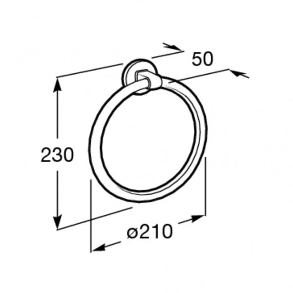 Roca - Toallero Anilla 210mm Hotels A816724001*