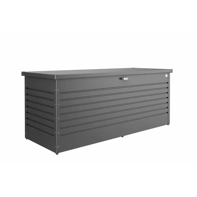 Biohort – Coffre de rangement de loisir élégant et durable pour coussins de jardin en couleur Gris foncé métallique