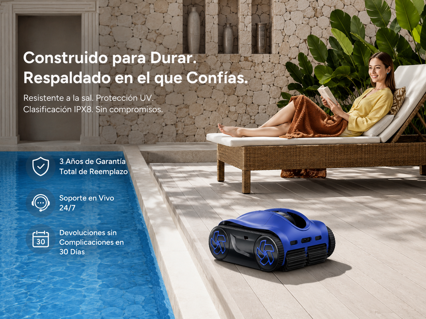 iGarden K-AI 80 zwembadrobot met dubbele AI-camera