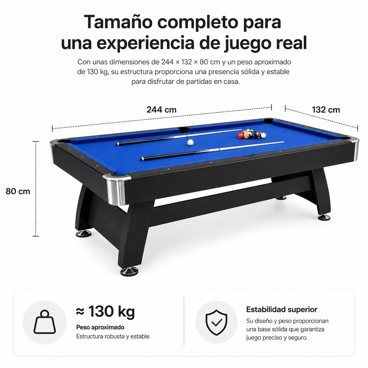 Amerikaanse pooltafel met automatische ballenretour