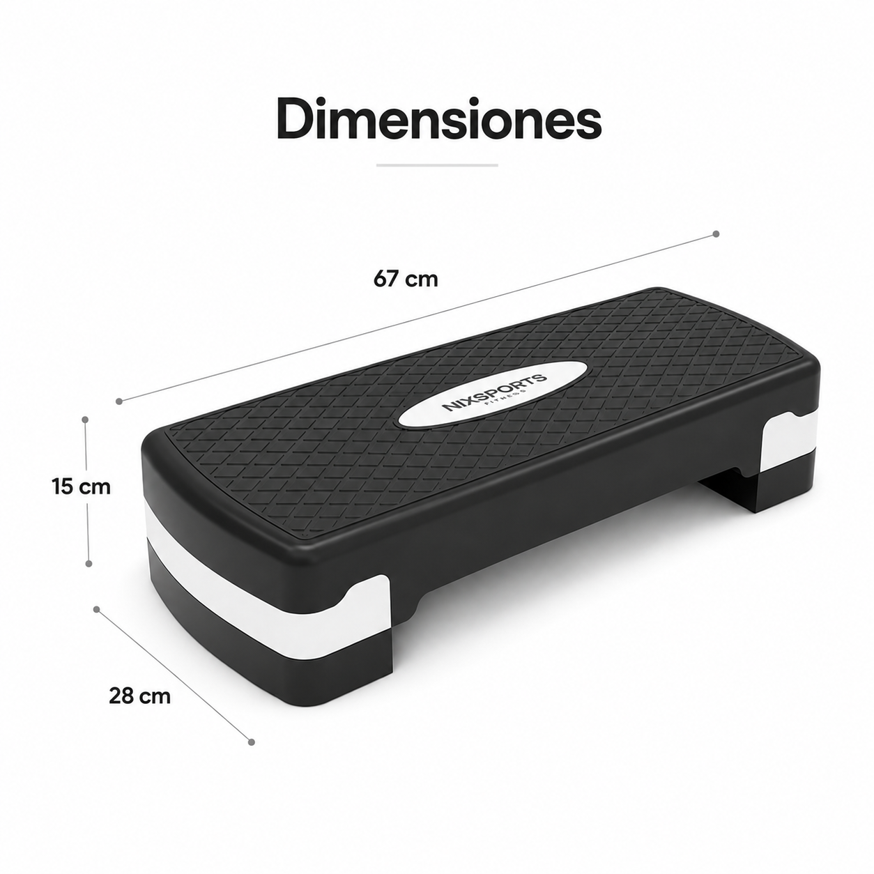 Antislip-aerobicsstep, 67 cm