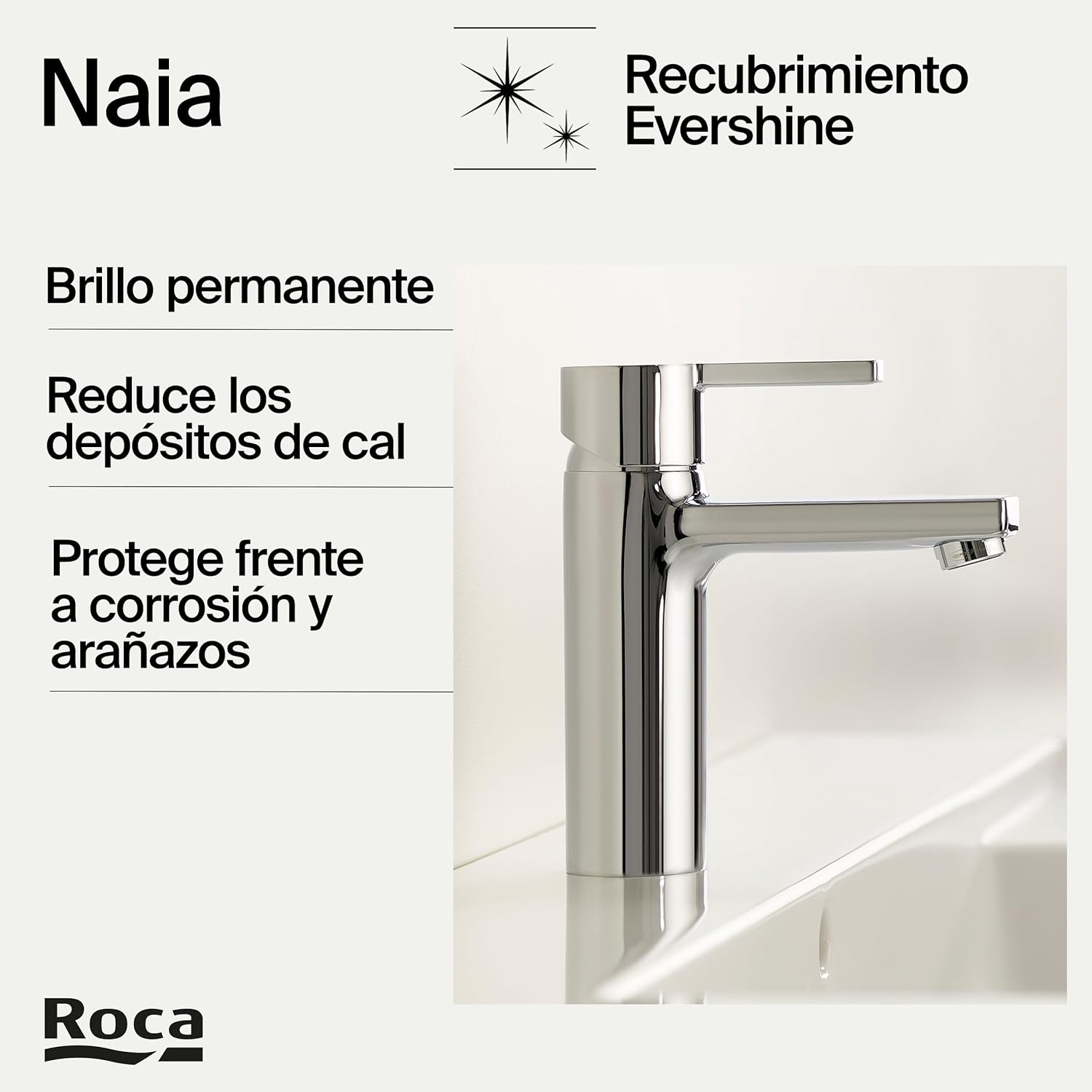 Roca - Liso Naia Smooth Body Tocca con scarico di clic e corpo liscio A5A3296C00