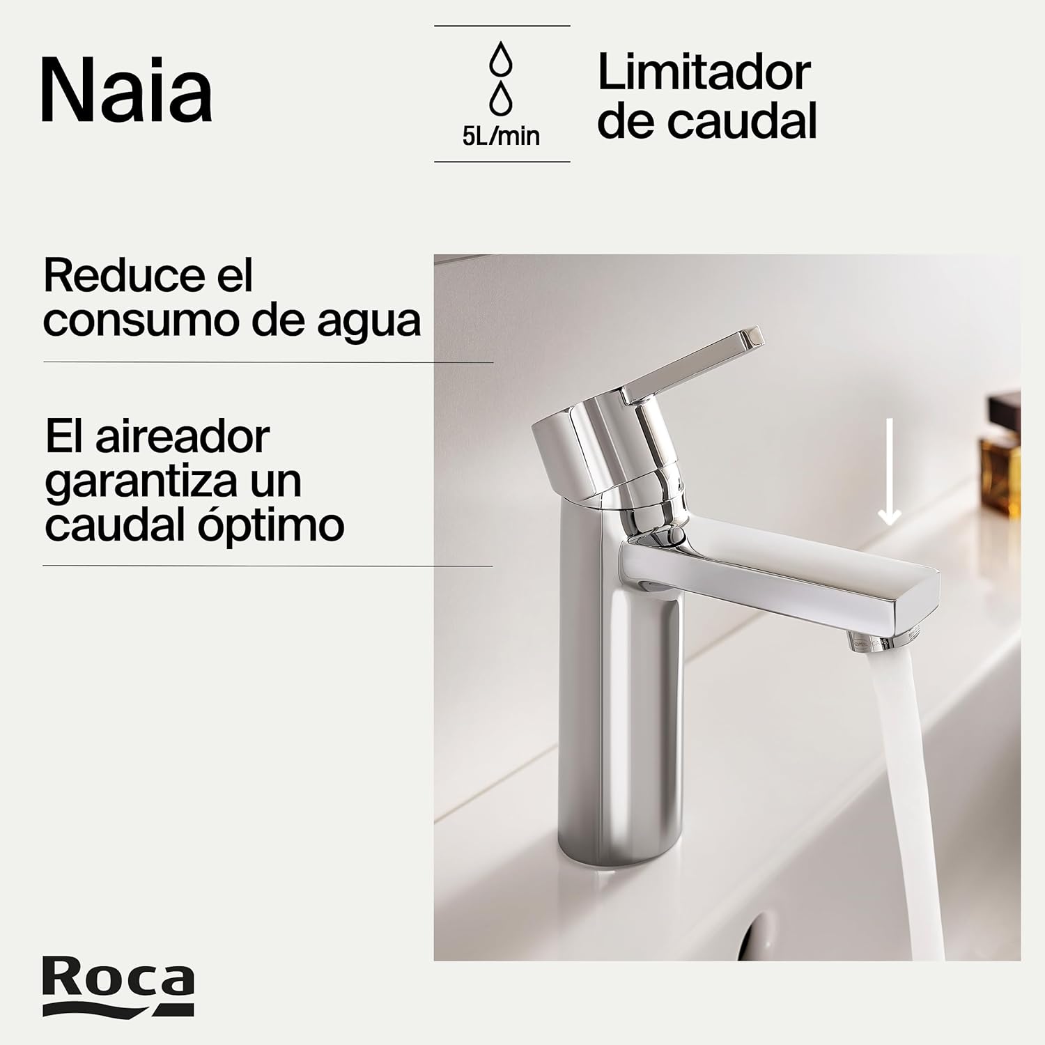 Roca - Liso Naia Smooth Body Tocca con scarico di clic e corpo liscio A5A3296C00