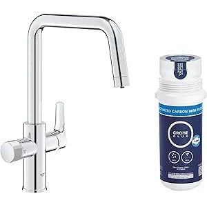 Grohe - Conjunto de grifo de fregadero Blue Pure Start con filtro cromo