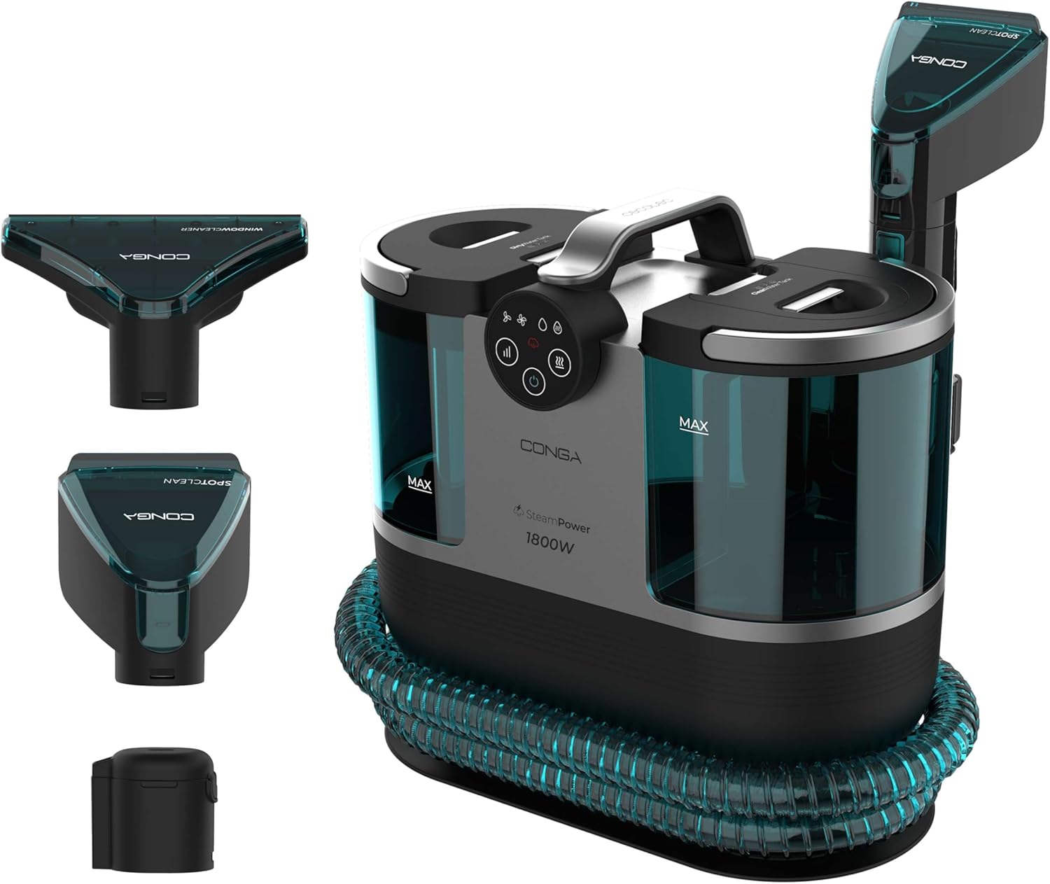 Cecotec Conga 7000 Carpet Spot Clean Steam Max Pulitore Tappezzeria 3 in 1 con Vapore Riscaldato Rapido