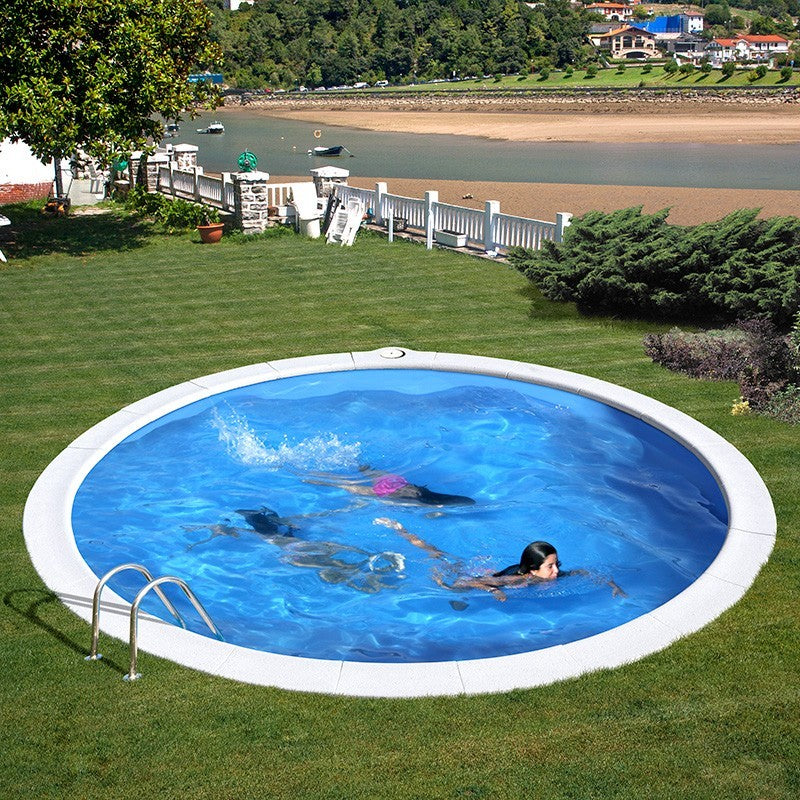 GRE - Piscina enterrada Madagascar Circular no kit KPE4259