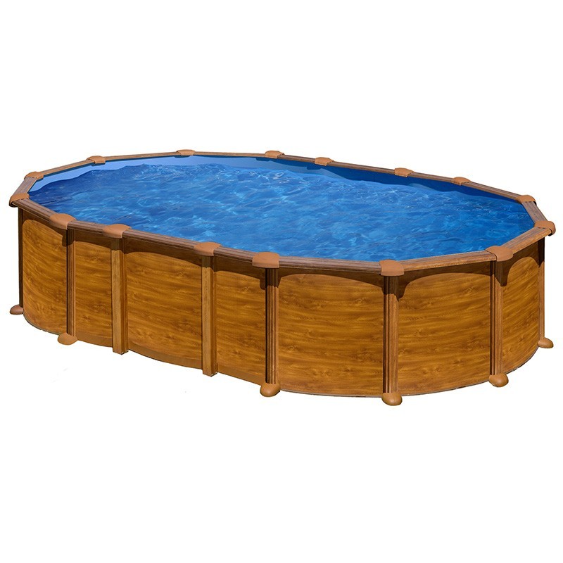 GRE - Starpool Pool Wood Oval sem postes de 132 cm de altura