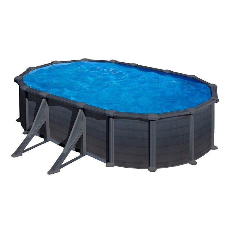 GRE - Oval Starpool Pool Graphit 132 cm Höhe