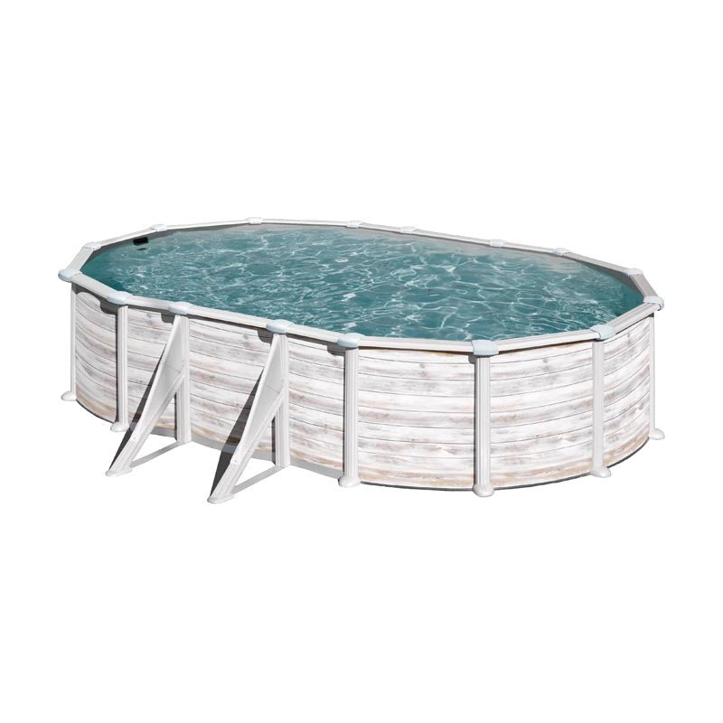 Gre - Piscina Starpool ovalada imitación nórdica 132cm altura