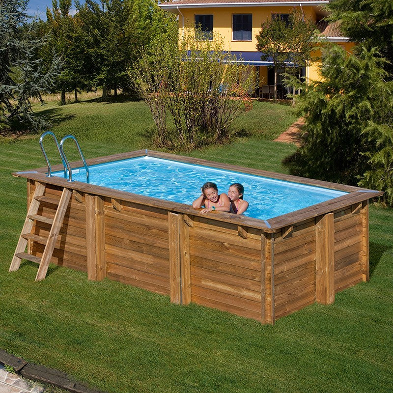 Gre - Piscina de madera Sunbay Marbella 2 rectangular 420x270x117