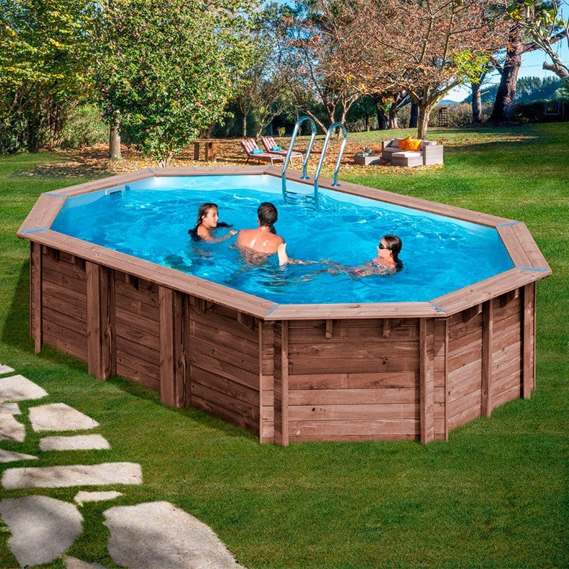 Gre - Piscina in legno Sunbay Macadamia 632x335x130