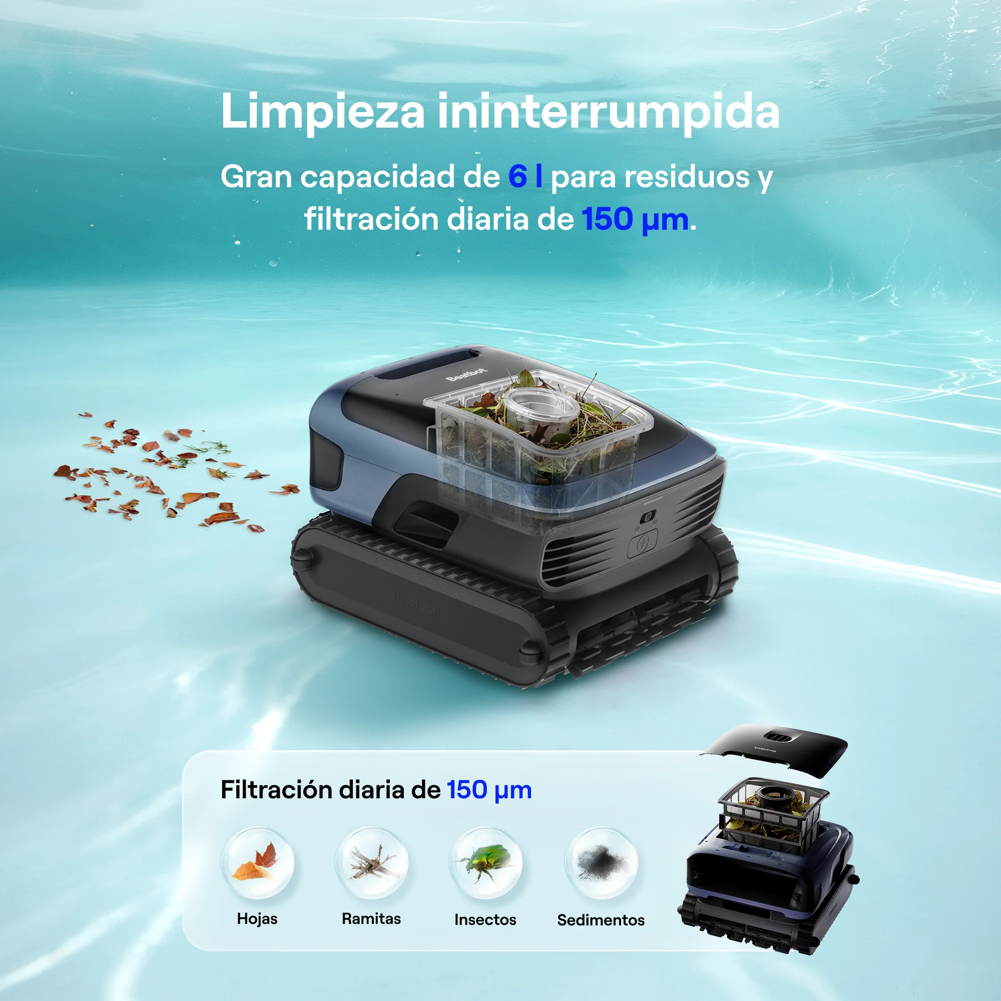 Beatbot Sora P7 Robot limpiafondos sin cable para piscina