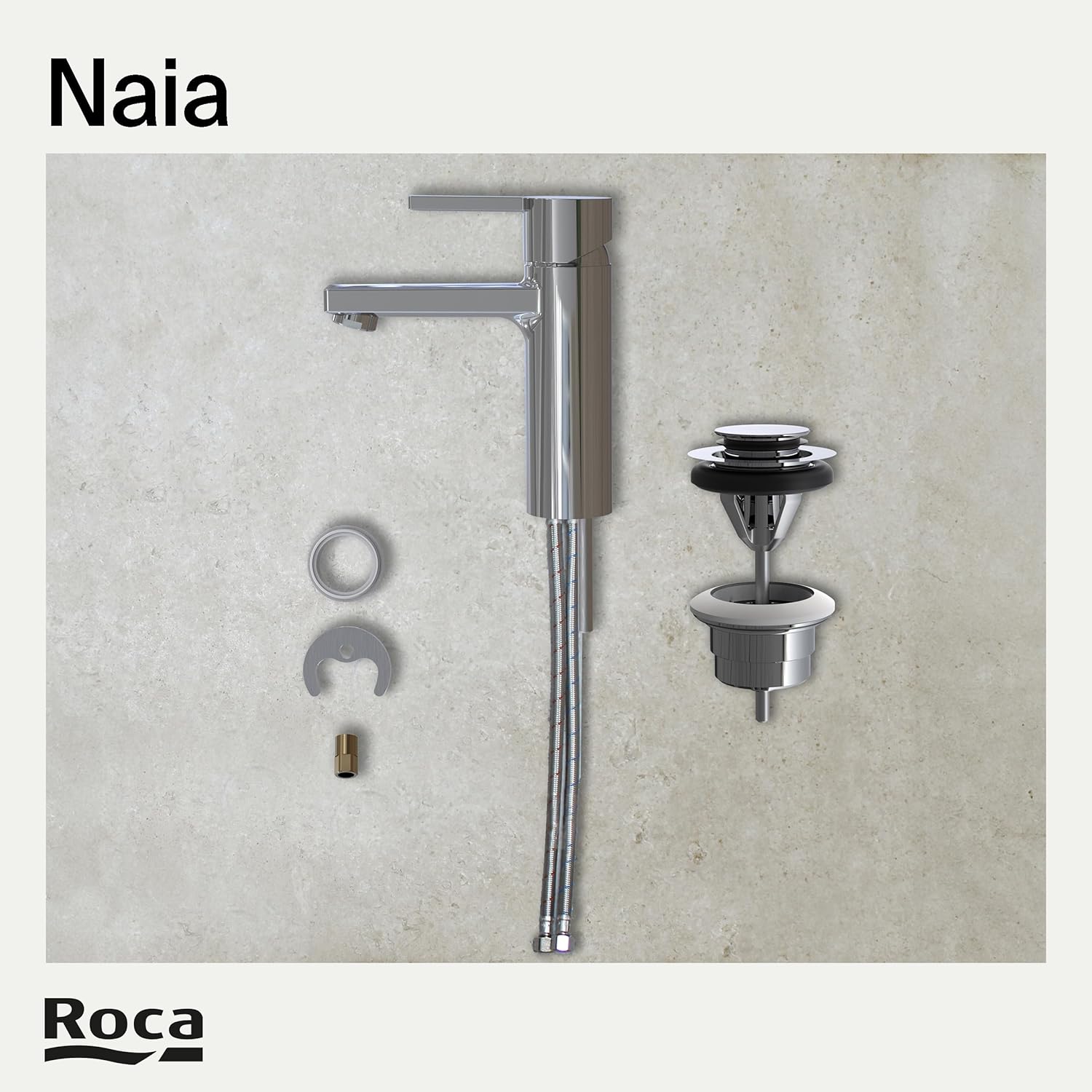 Roca - Liso Naia Smooth Body Tocca con scarico di clic e corpo liscio A5A3296C00