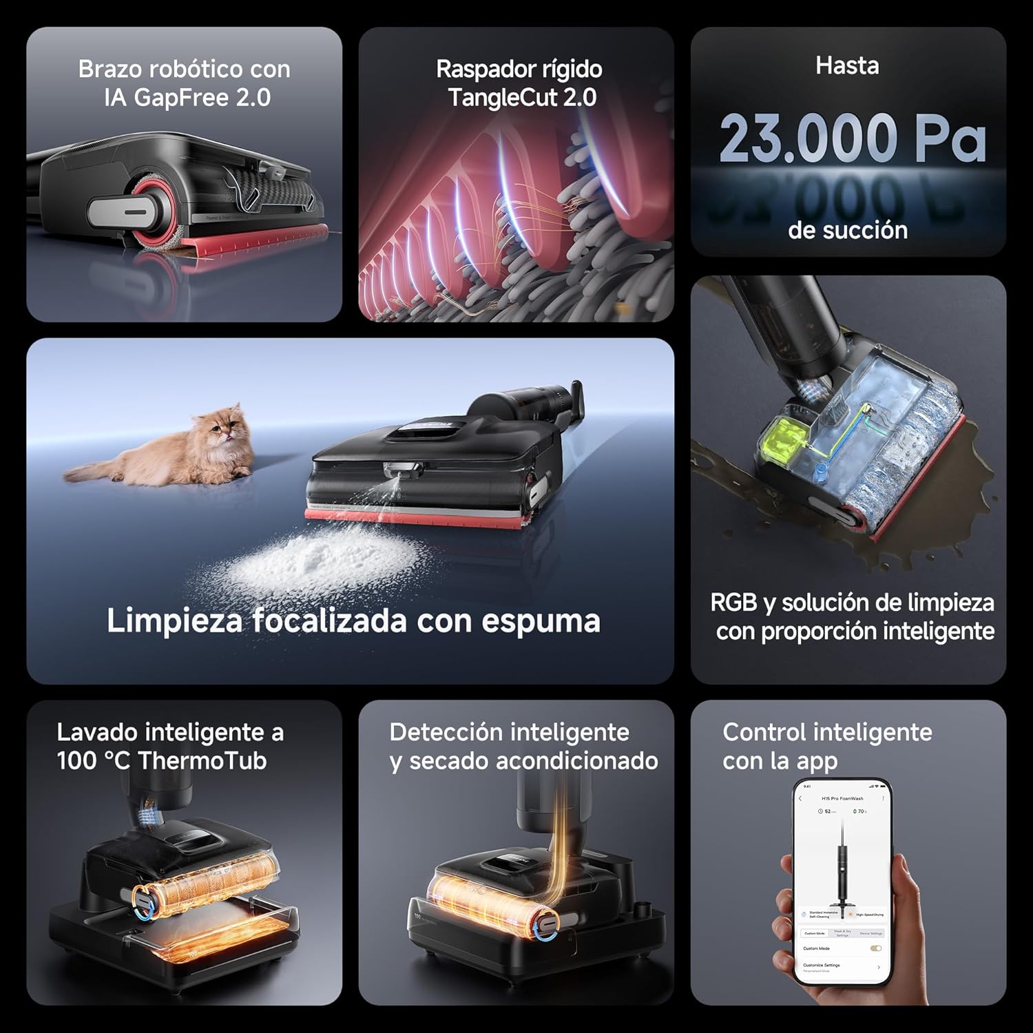 Dreame – H15 Pro FoamWash aspirador a seco e húmido