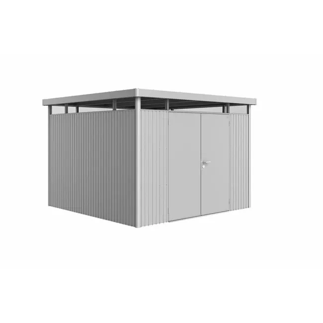 Biohort – Caseta métallique de jardin HighLine en couleur Argent métallisé