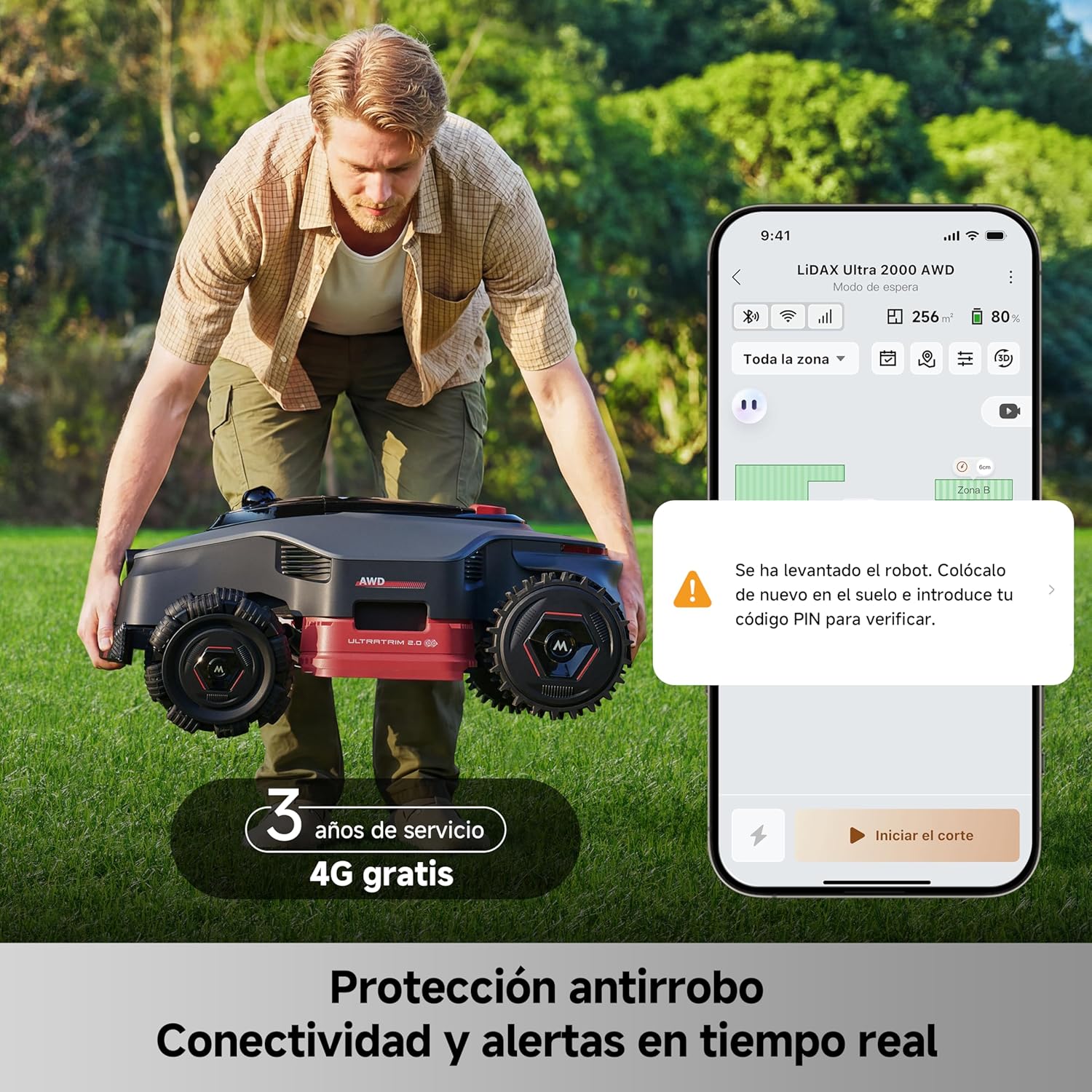 Mova – LiDAX Ultra 1000 robot tagliaerba senza filo perimetrale AWD