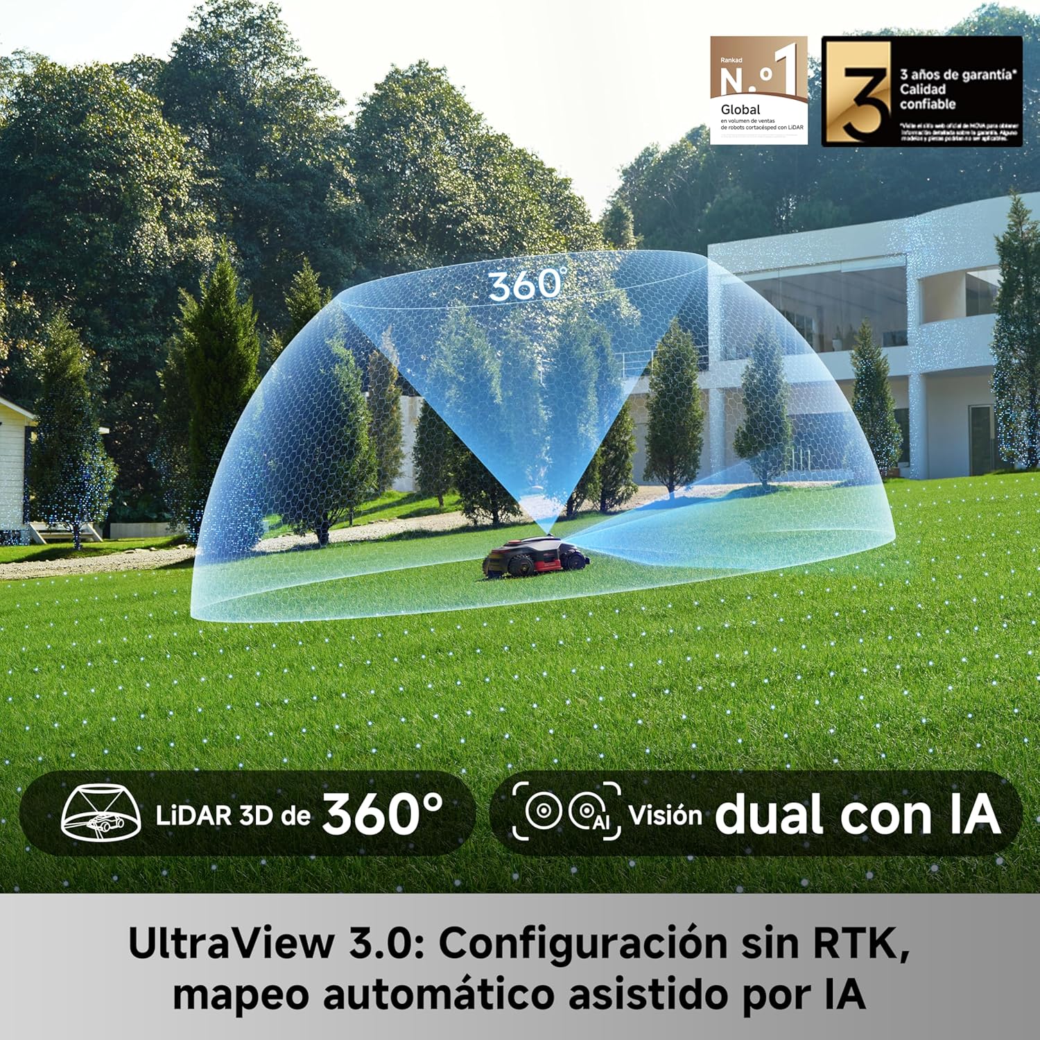 Mova – LiDAX Ultra 2000 robot tagliaerba senza filo perimetrale AWD