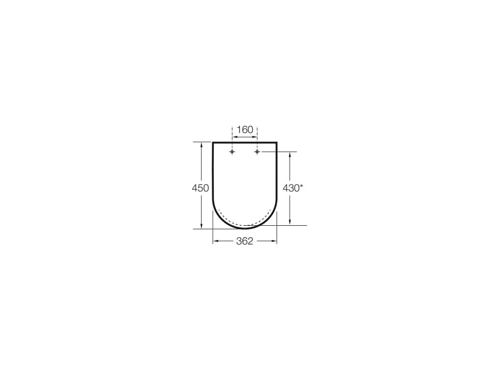 Roca - Tapa y asiento para inodoro Meridian A8012A000B