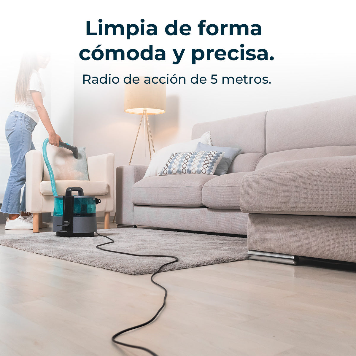 Cecotec Conga 4000 Carpet Clean XL Advance Staubsauger 600 W, 5 m Aktionsradius, 3-in-1