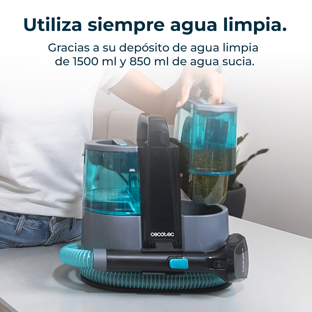 Cecotec Conga 4000 Carpet Clean XL Advance Staubsauger 600 W, 5 m Aktionsradius, 3-in-1