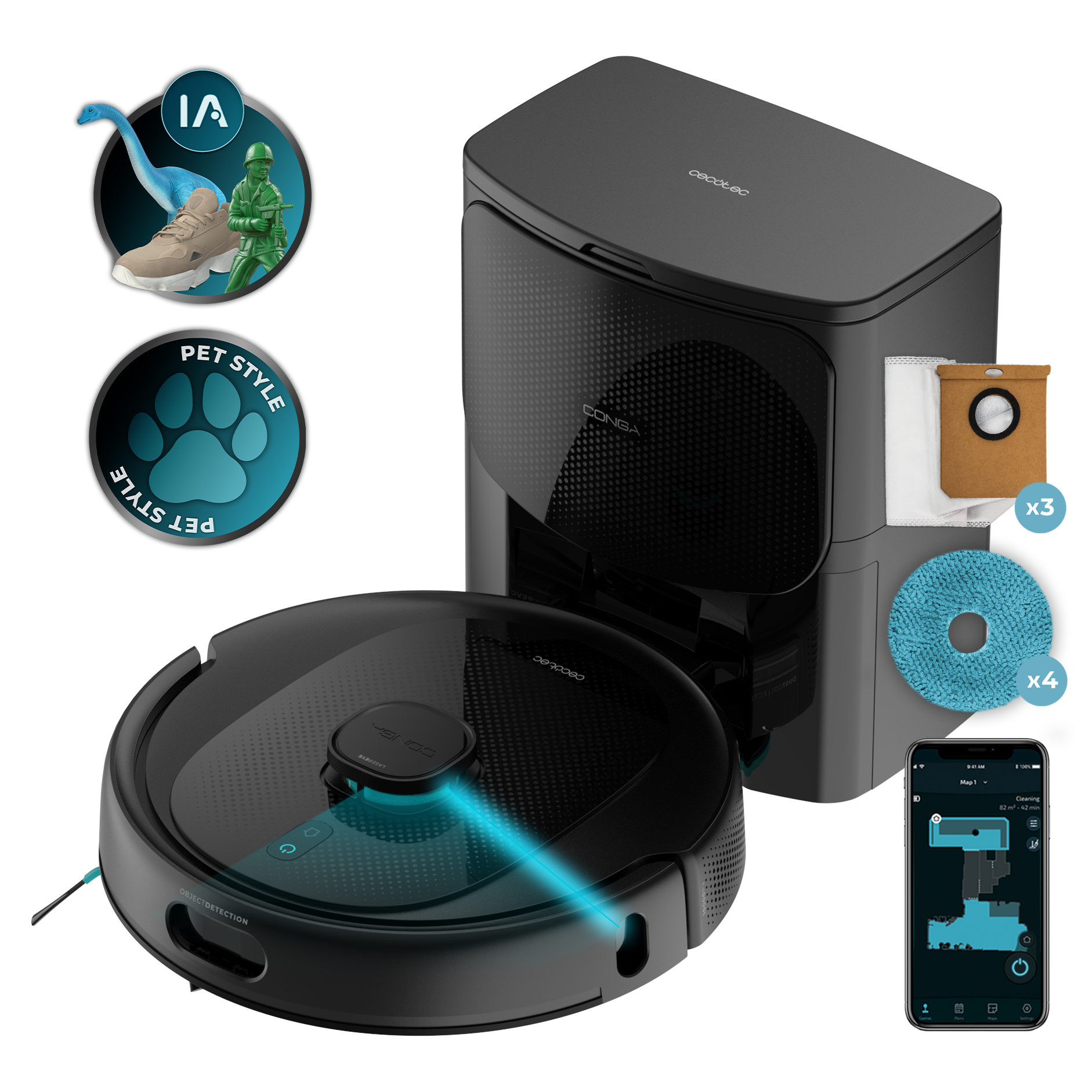 Cecotec Conga 9990 AI Spin Revolution Ultra Power Home