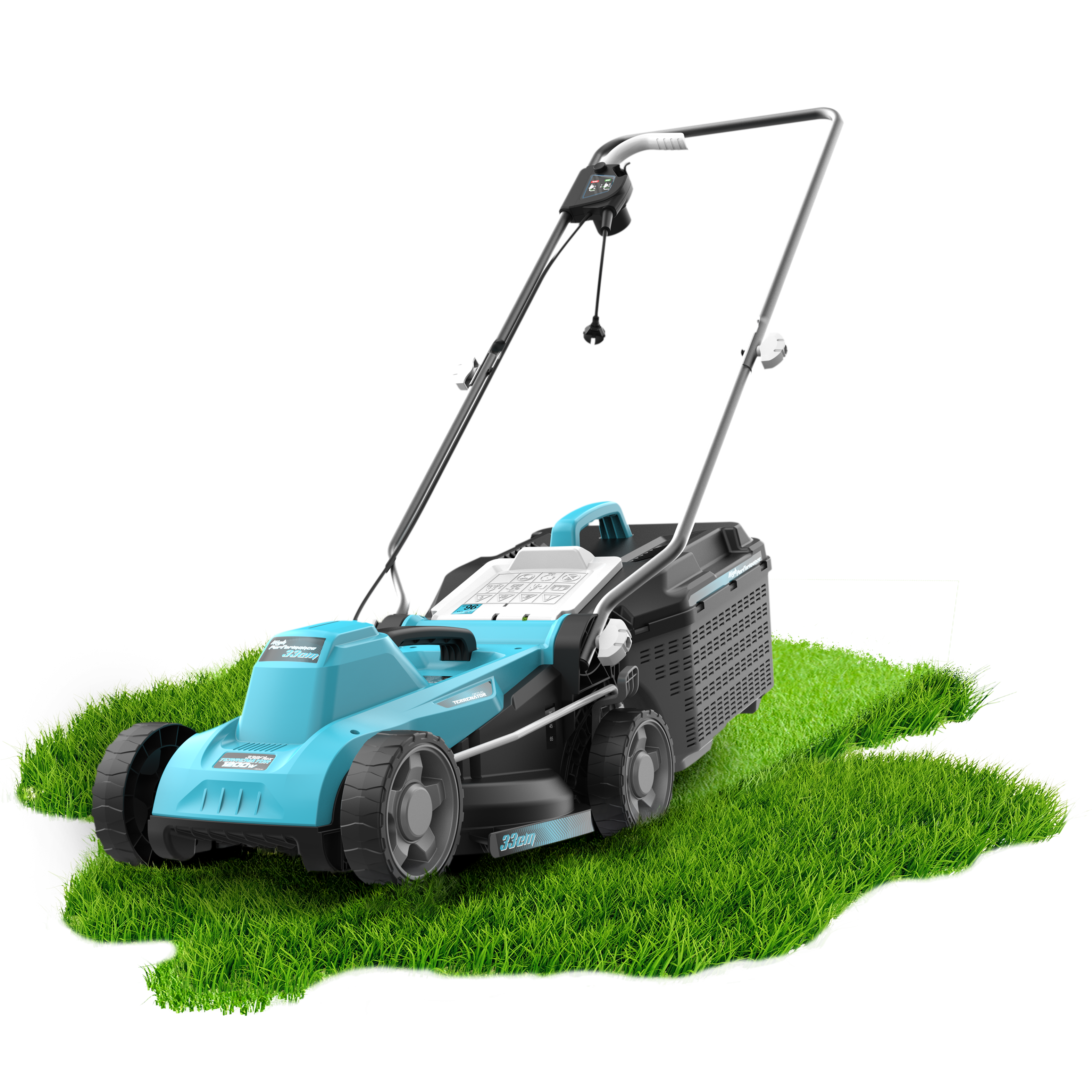 Cecotec Terrenator 330 Flex Cortacésped Eléctrico 1200 W 3450 RPM Ancho de Corte 33 cm Depósito 30 L