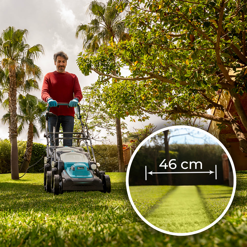 Cecotec Elektrischer Rasenmäher Terrenator 460 Flex Z Auto 2000 W Automatischer Antrieb für einfaches Arbeiten