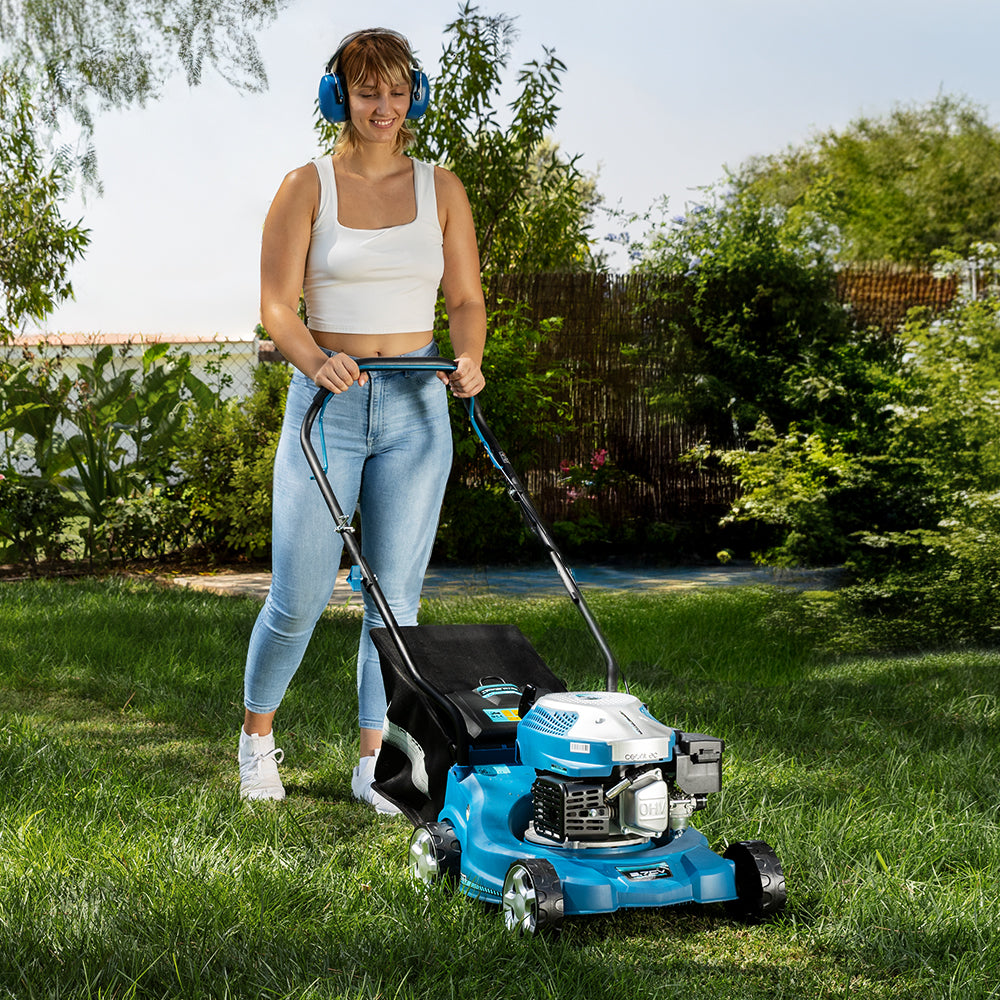 Cecotec Terrenator 2700.39 Tondeuse à Essence 127cc 2,1 kW 2 en 1 Ramassage de Gazon