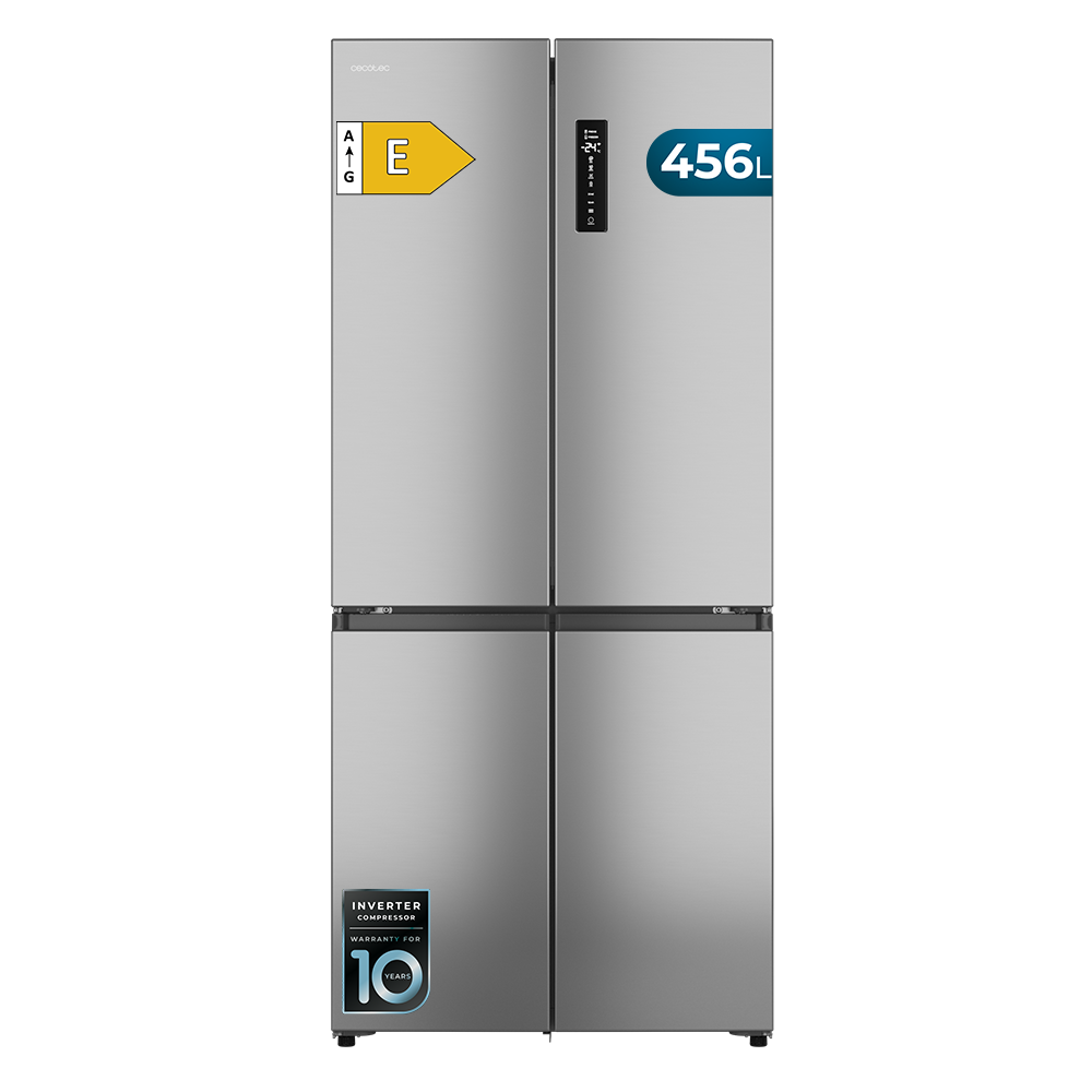 Cecotec Bolero CoolMarket 4D 456 SBI Inox E Refrigerador Inverter 456 L Clase E