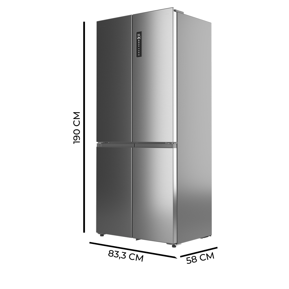 Cecotec Bolero CoolMarket 4D 456 SBI Inox E Refrigerador Inverter 456 L Clase E
