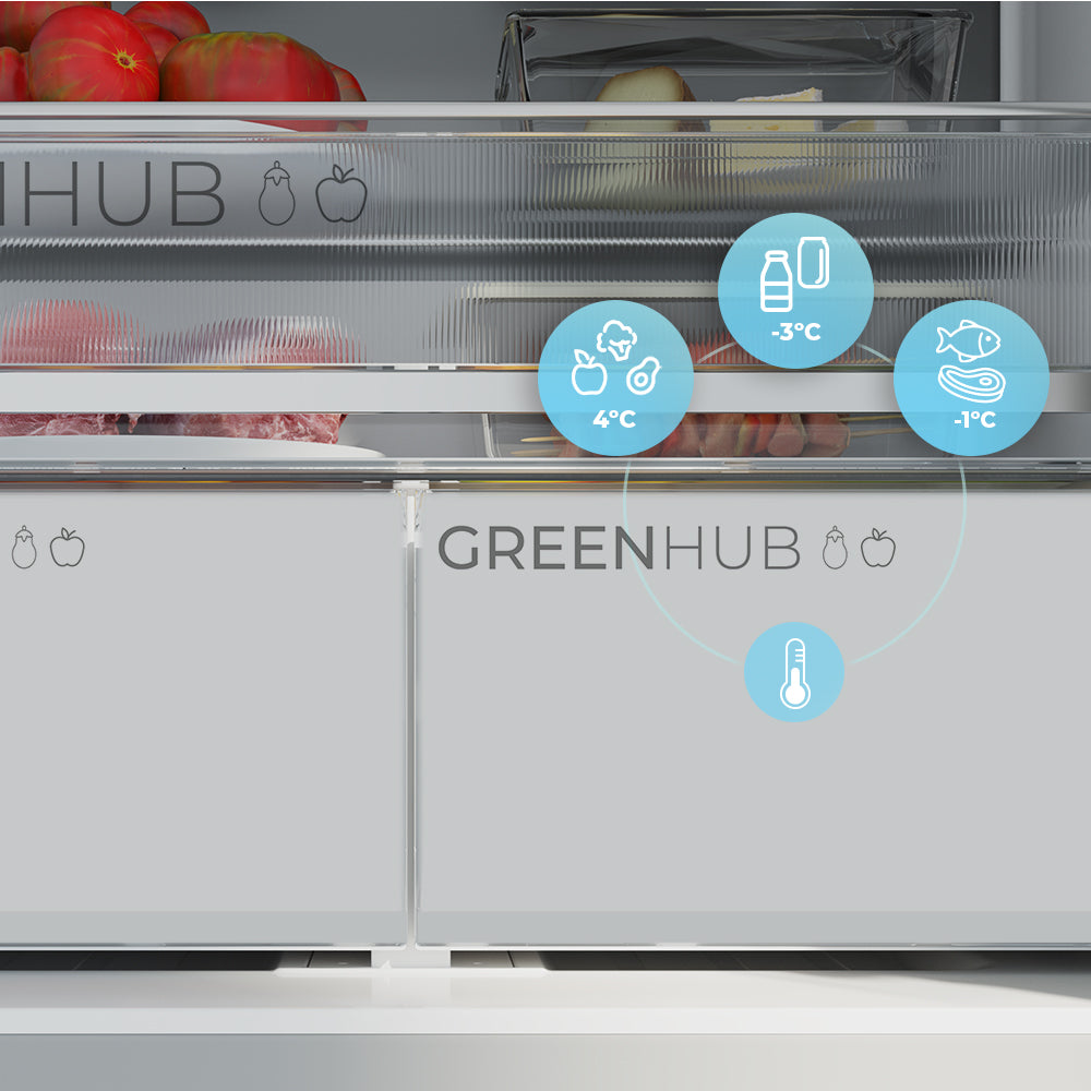 Cecotec Bolero CoolMarket 4D 456 L Nevera Inverter 4 Puertas Dark E Con Ventilación Inferior