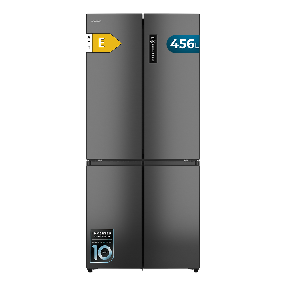 Cecotec Bolero CoolMarket 4D 456 L Nevera Inverter 4 Puertas Dark E Con Ventilación Inferior