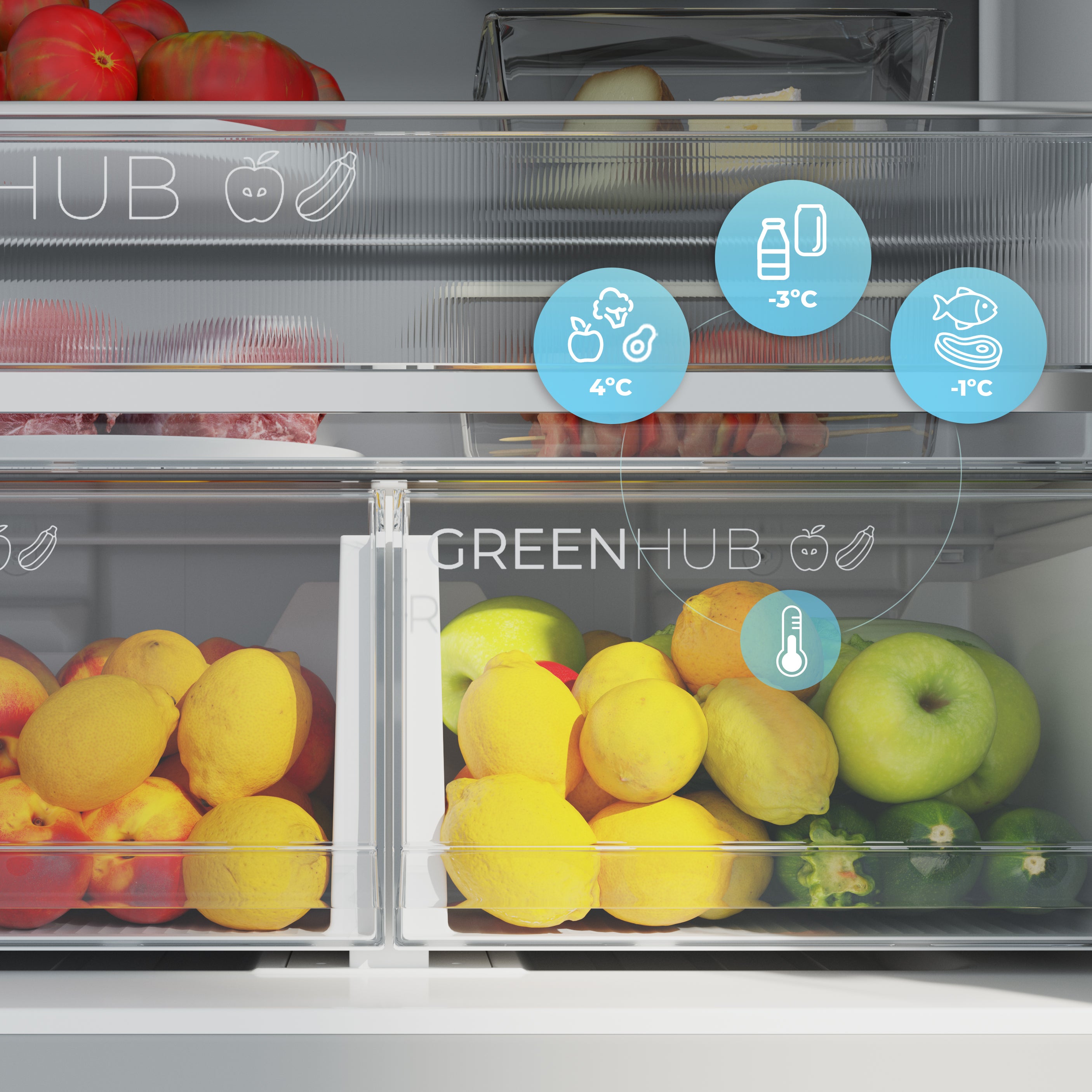 Cecotec Bolero CoolMarket 4D 456 L SBI Nevera Cristal Negro Con Ventilación Inferior-Frontal D