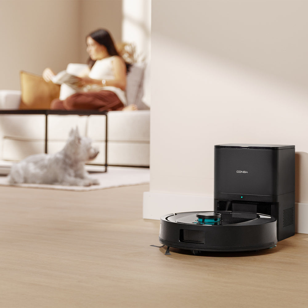 Cecotec Conga Y80 Robot Aspirateur IA Laser Eye, Navigation Intelligente et Carte Interactive