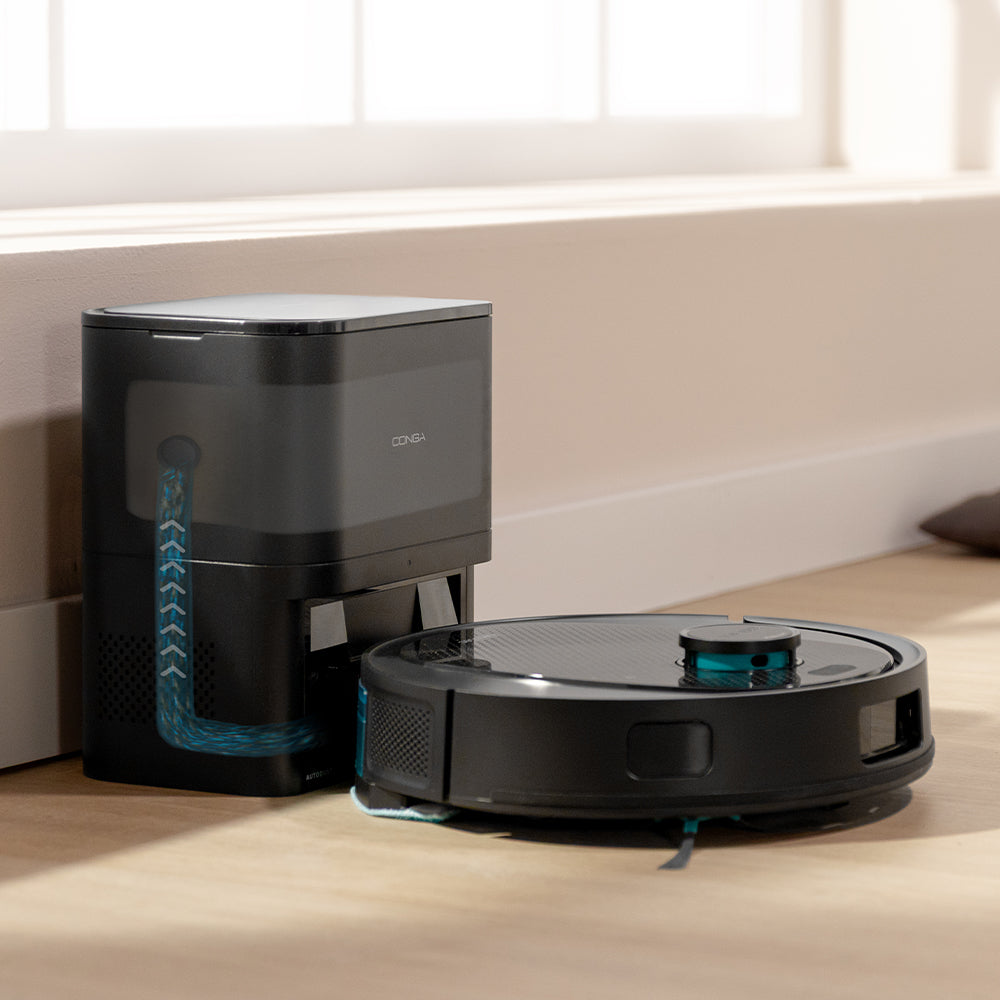 Cecotec Conga Y80 Robot Aspirateur IA Laser Eye, Navigation Intelligente et Carte Interactive