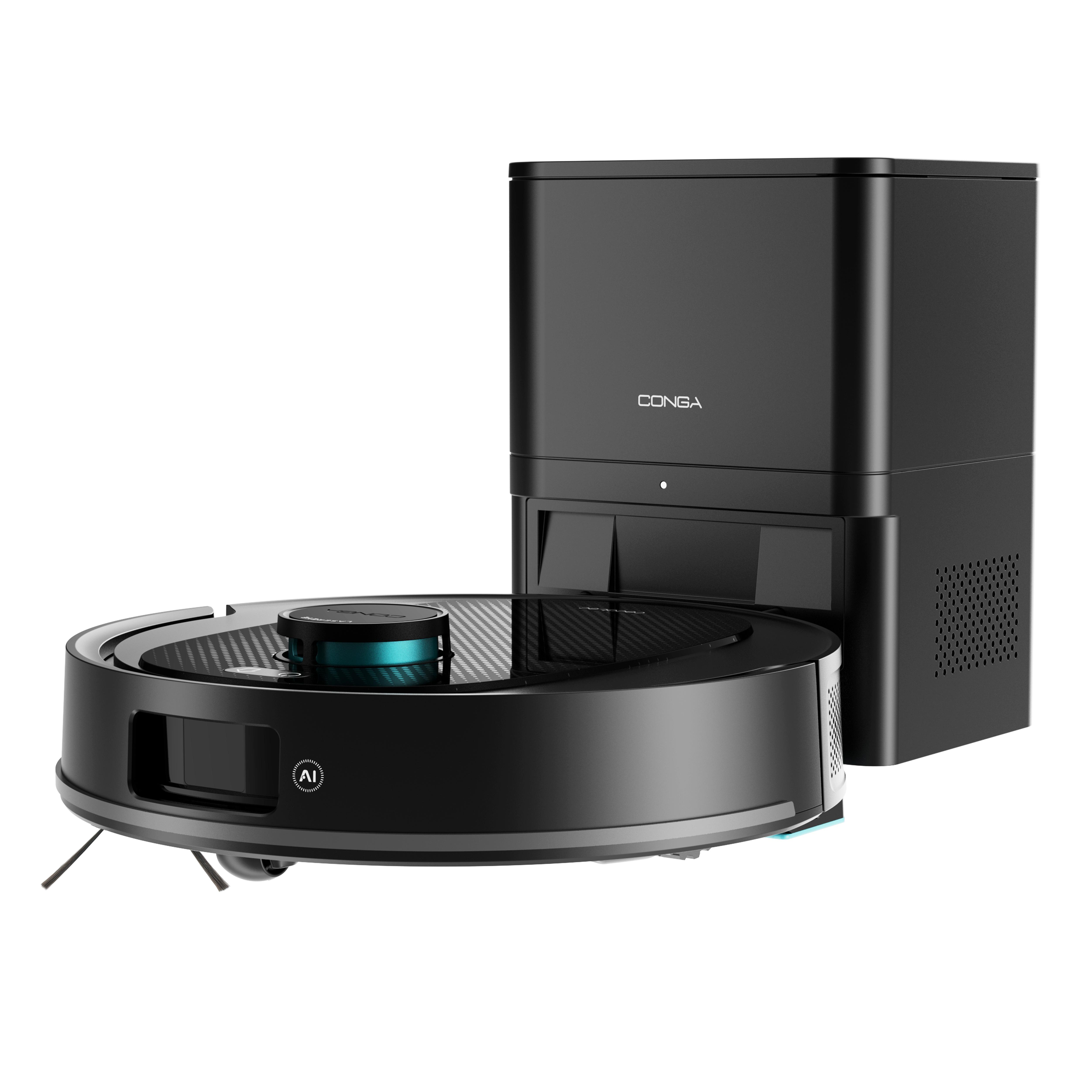 Cecotec Conga Y80 Robot Aspirateur IA Laser Eye, Navigation Intelligente et Carte Interactive