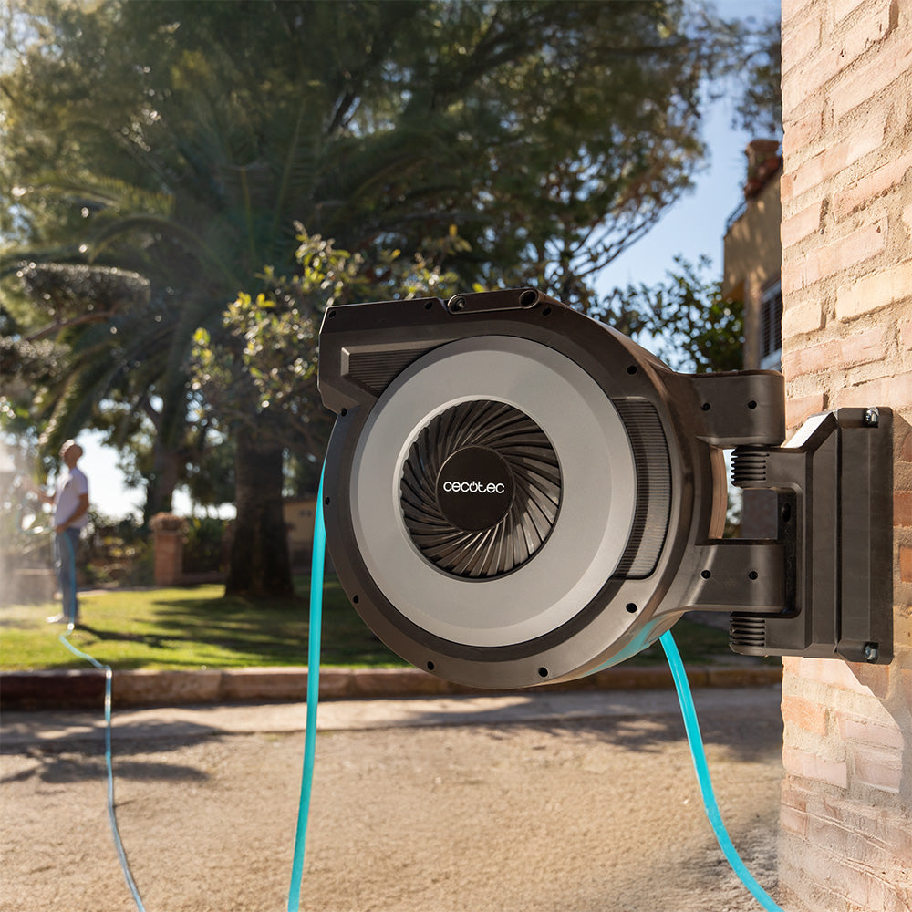 Cecotec HydroShell 200 Pro Tuyau Rétractable 20 m avec Technologie SlowReturn pour jardins petits et moyens