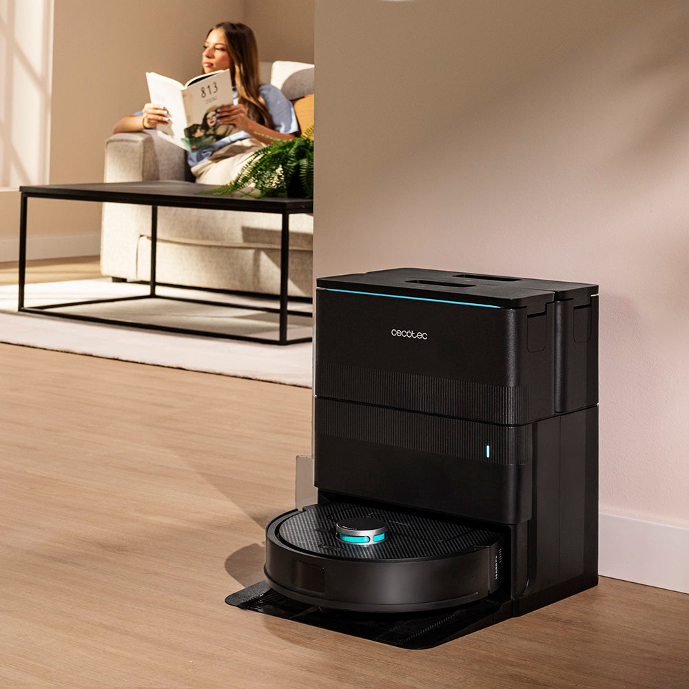 Cecotec Conga X50 Robot Aspirateur avec Navigation Laser et Cartographie Intelligente Frotteur Spin