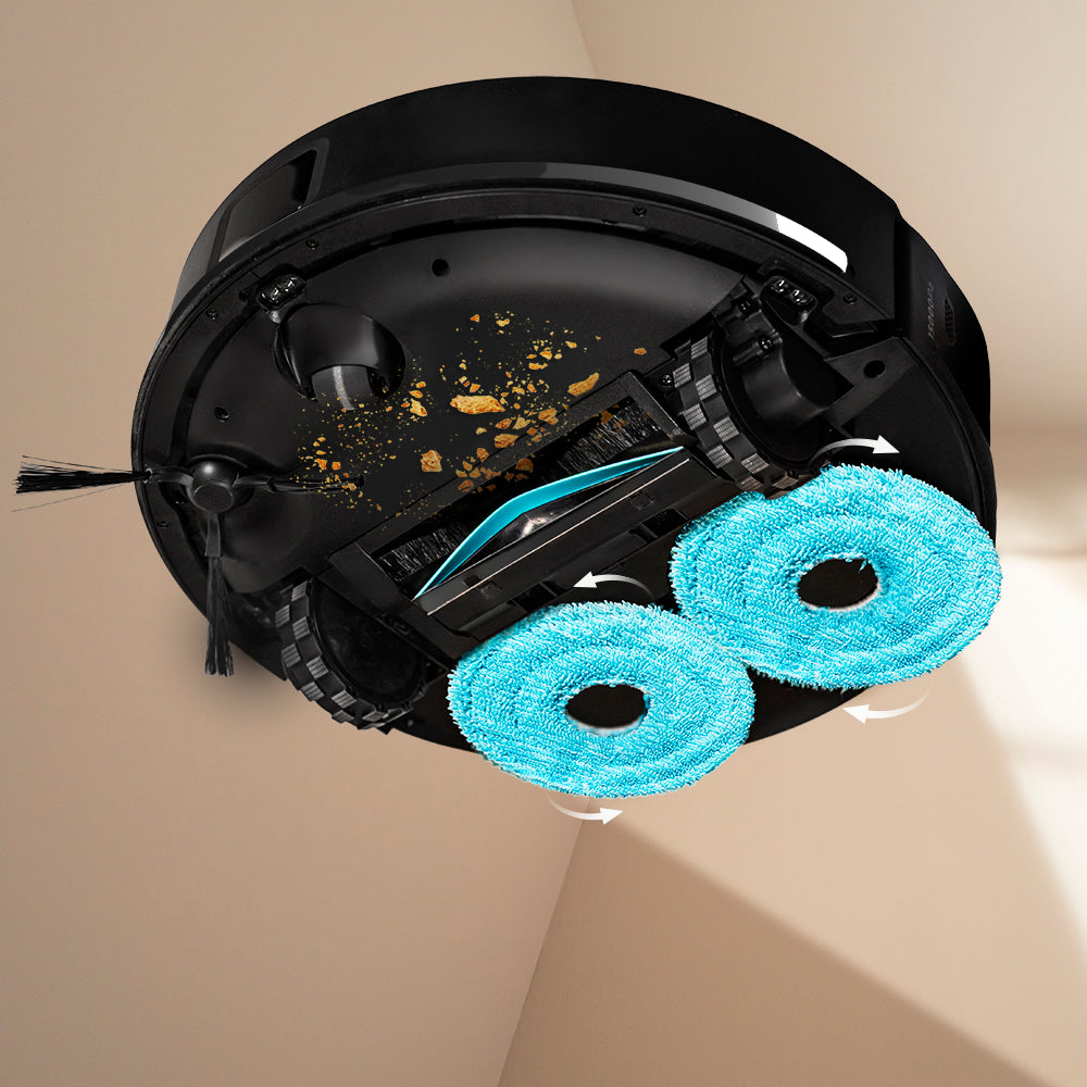 Cecotec Conga X50 Robot Aspirateur avec Navigation Laser et Cartographie Intelligente Frotteur Spin