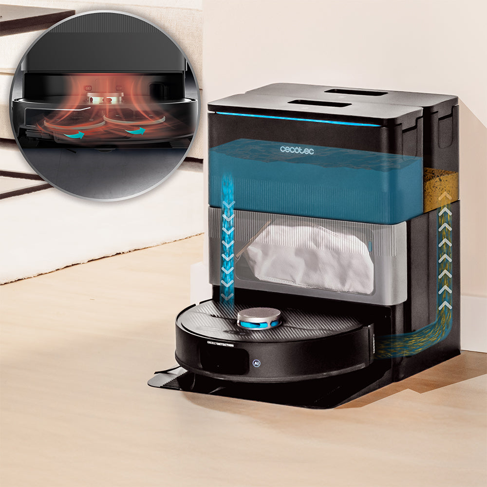 Cecotec Conga X70 Robot Aspirateur avec IA et Laser Eye pour Cartographie Précise et Navigation Intelligente