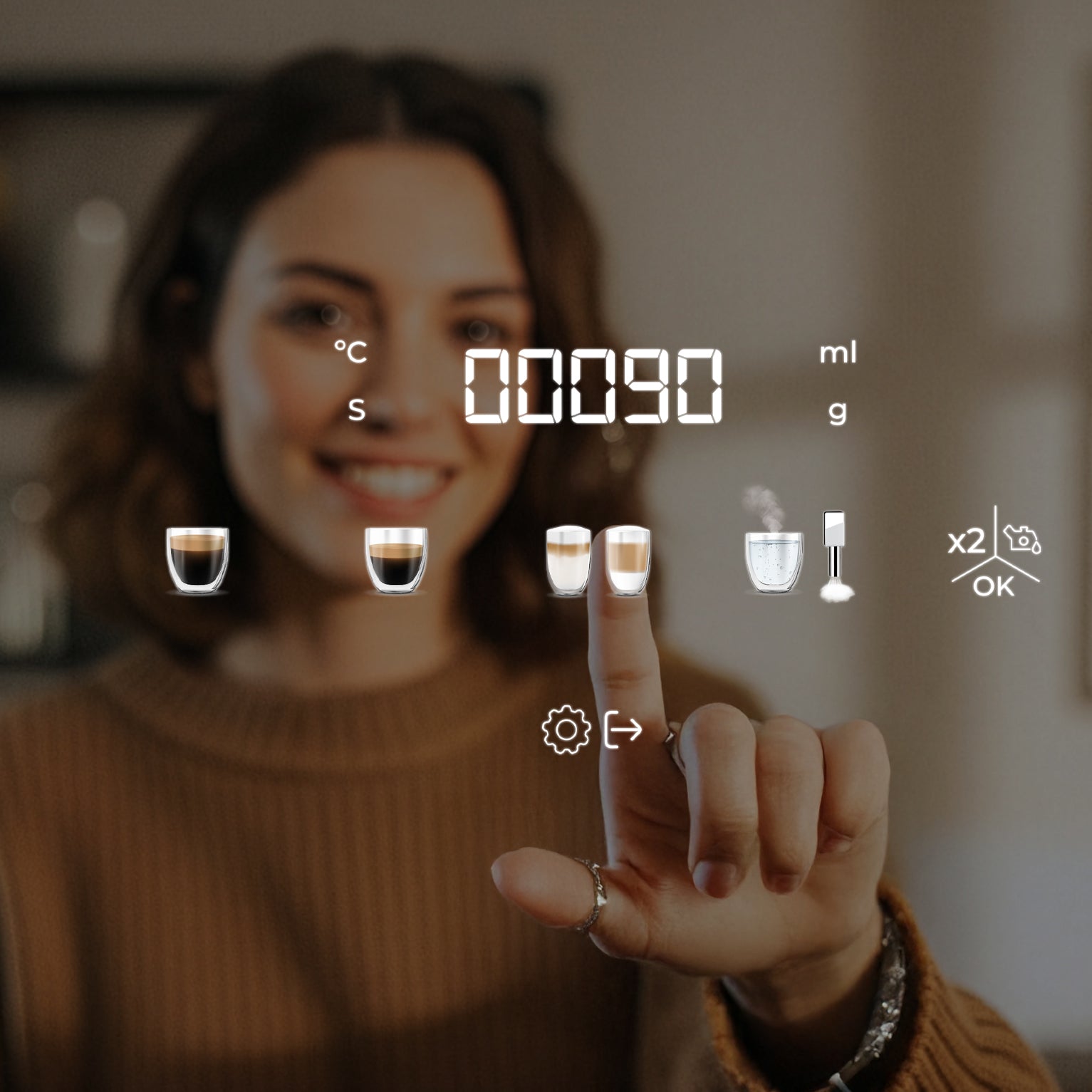 Cecotec Cremmaet Latte Superautomática y Compacta con Recetario de 6 Bebidas y Molinillo Integrado