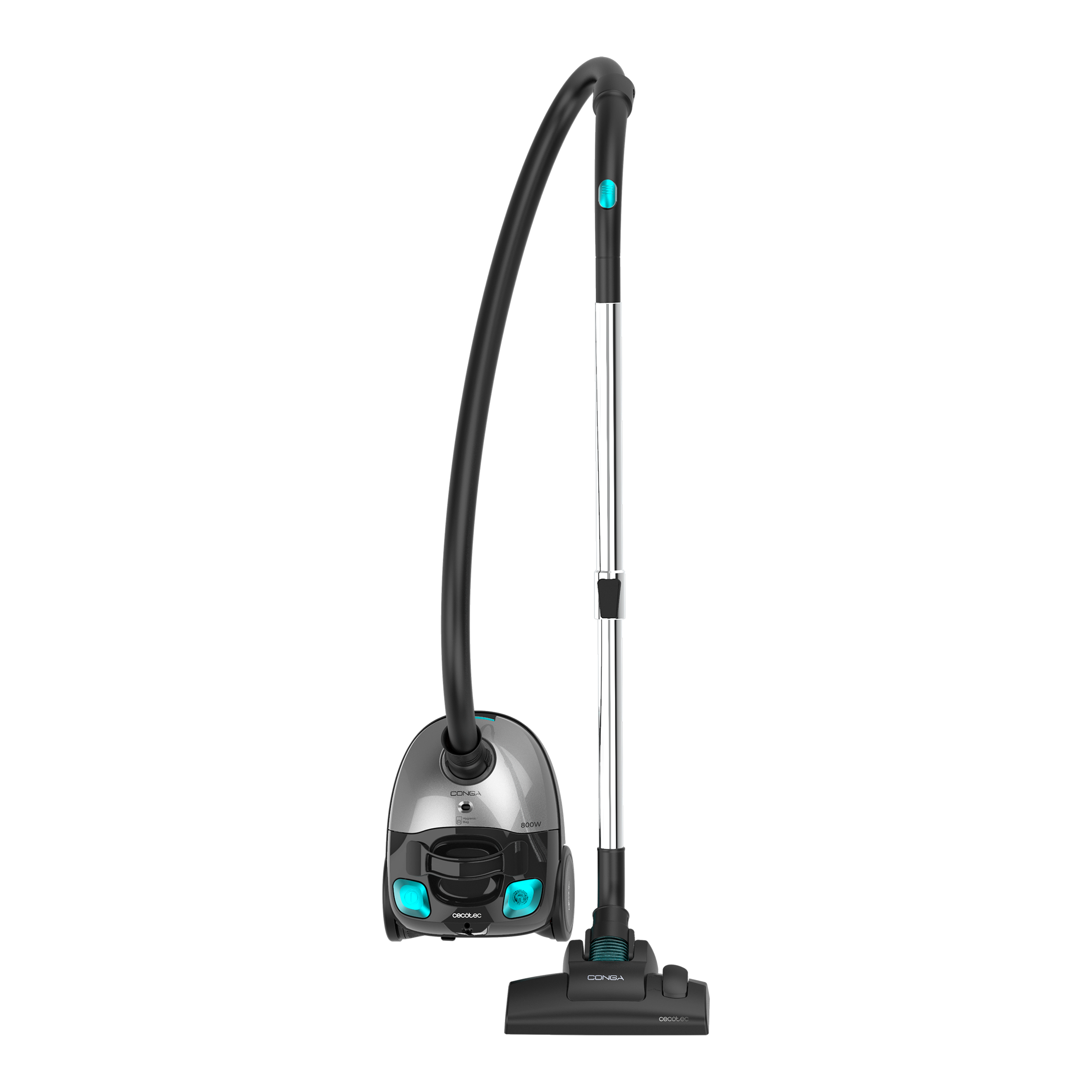 Cecotec Conga PowerBag 2000 Compact Plus Aspirapolvere Trineo 800 W 16 kPa per Pavimenti Duri e Tappeti