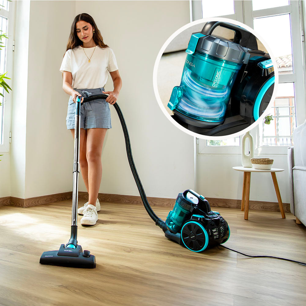 Cecotec Conga Rockstar Cyclonic XL Schlittenstaubsauger 890 W und 17 kPa starke Saugleistung