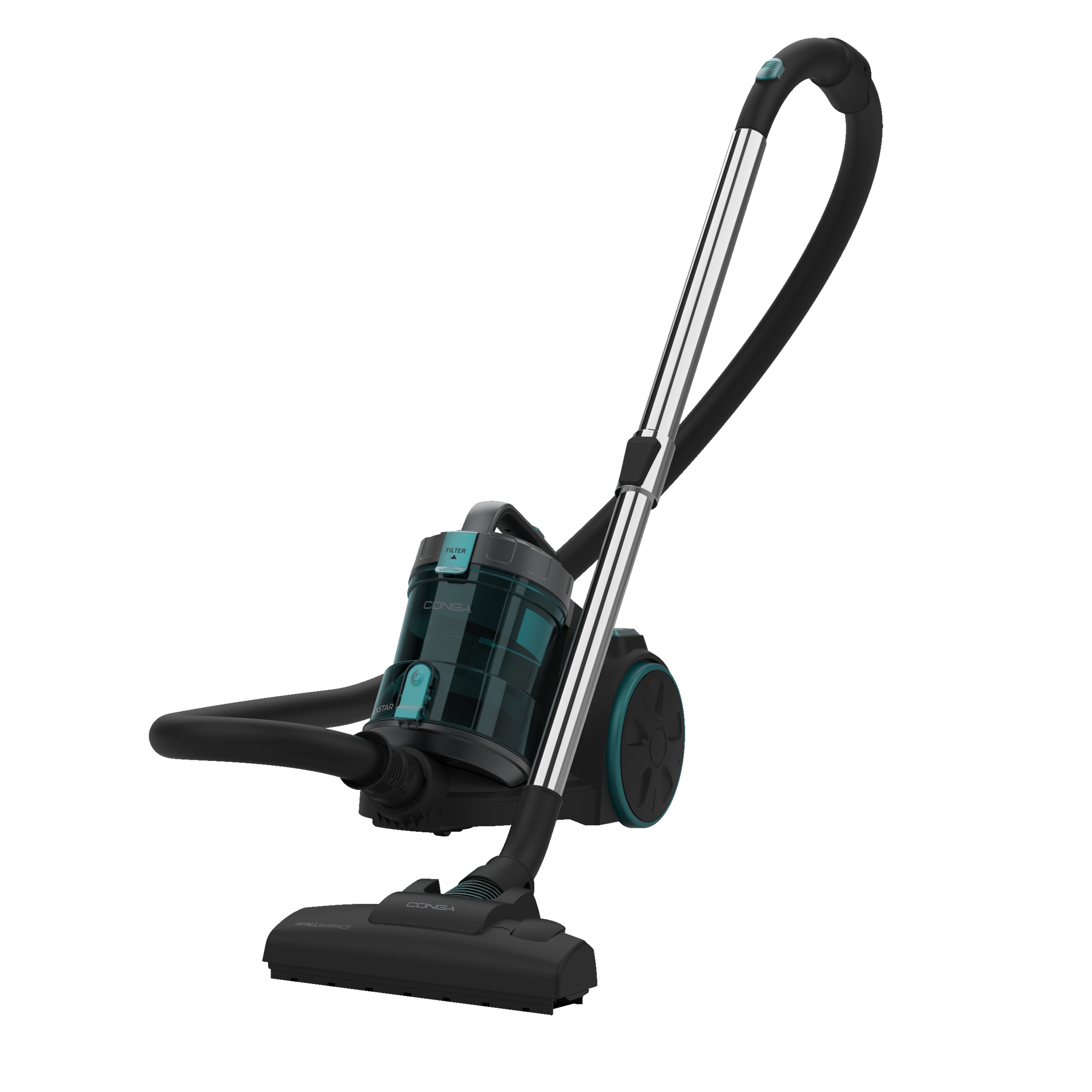 Cecotec Conga Rockstar Cyclonic XL Schlittenstaubsauger 890 W und 17 kPa starke Saugleistung