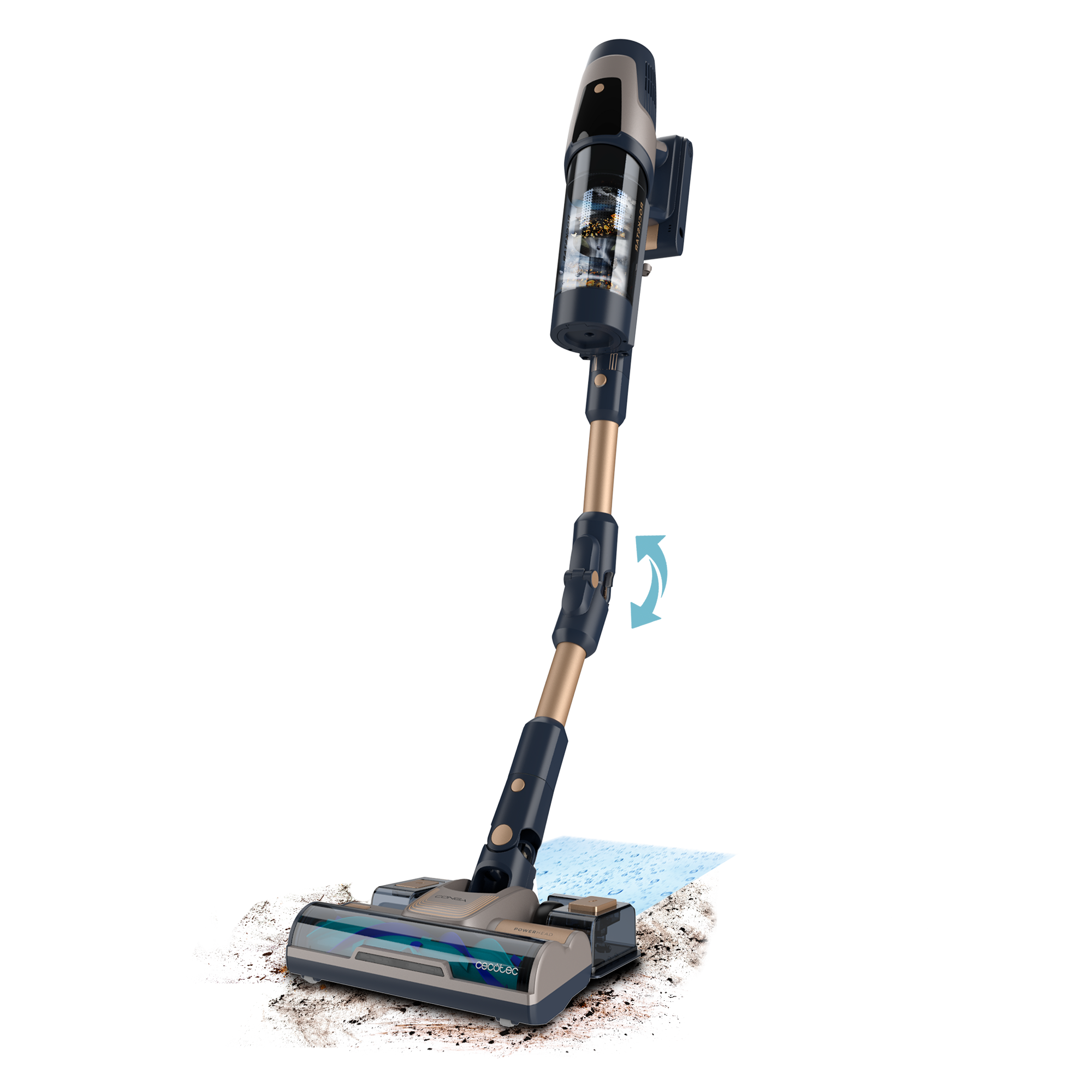 Cecotec RZ90 AI AquaPet Flex Conectado Aspirador Vertical Inteligente Con Base De Autovaciado