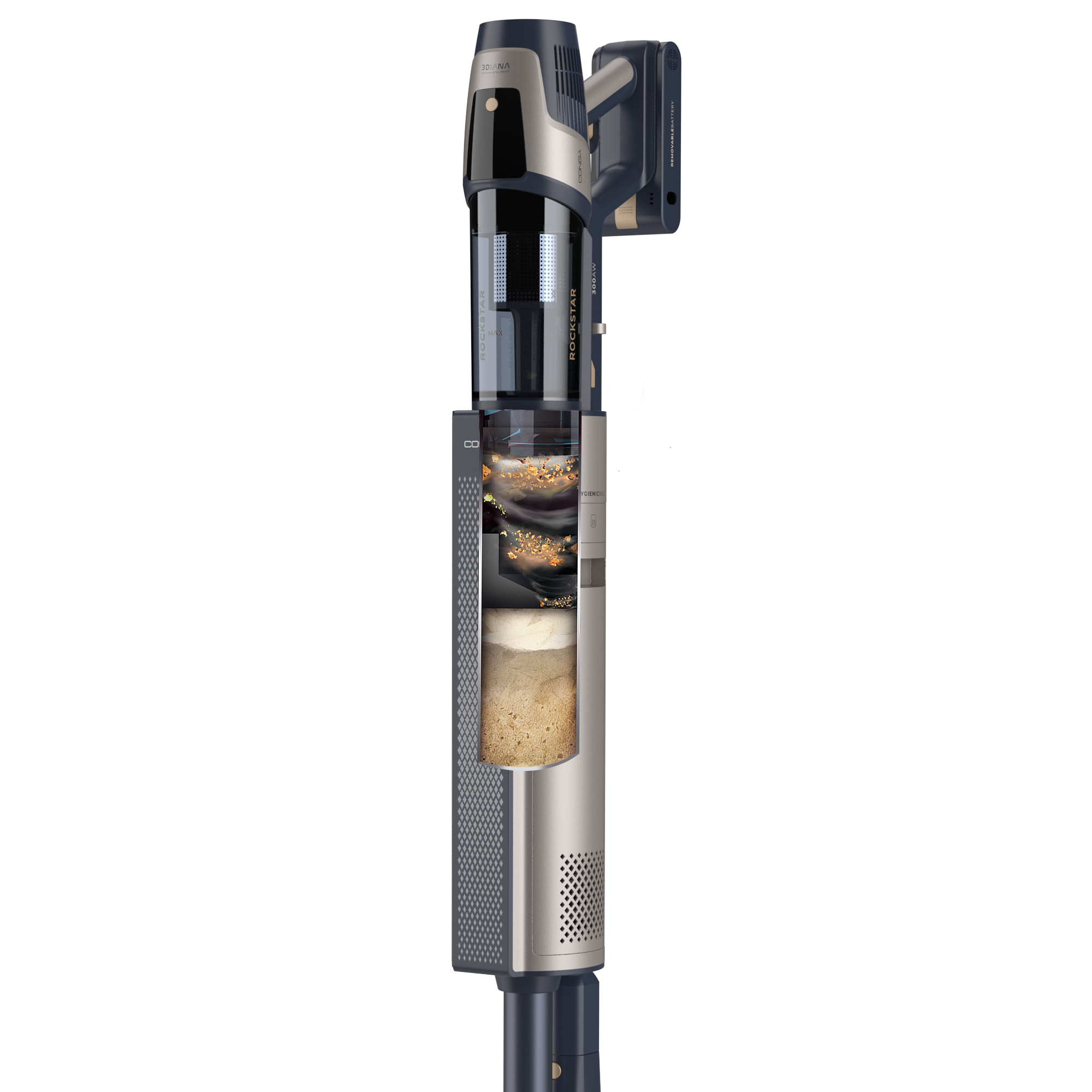 Cecotec RZ90 AI AquaPet Flex Conectado Aspirador Vertical Inteligente Con Base De Autovaciado