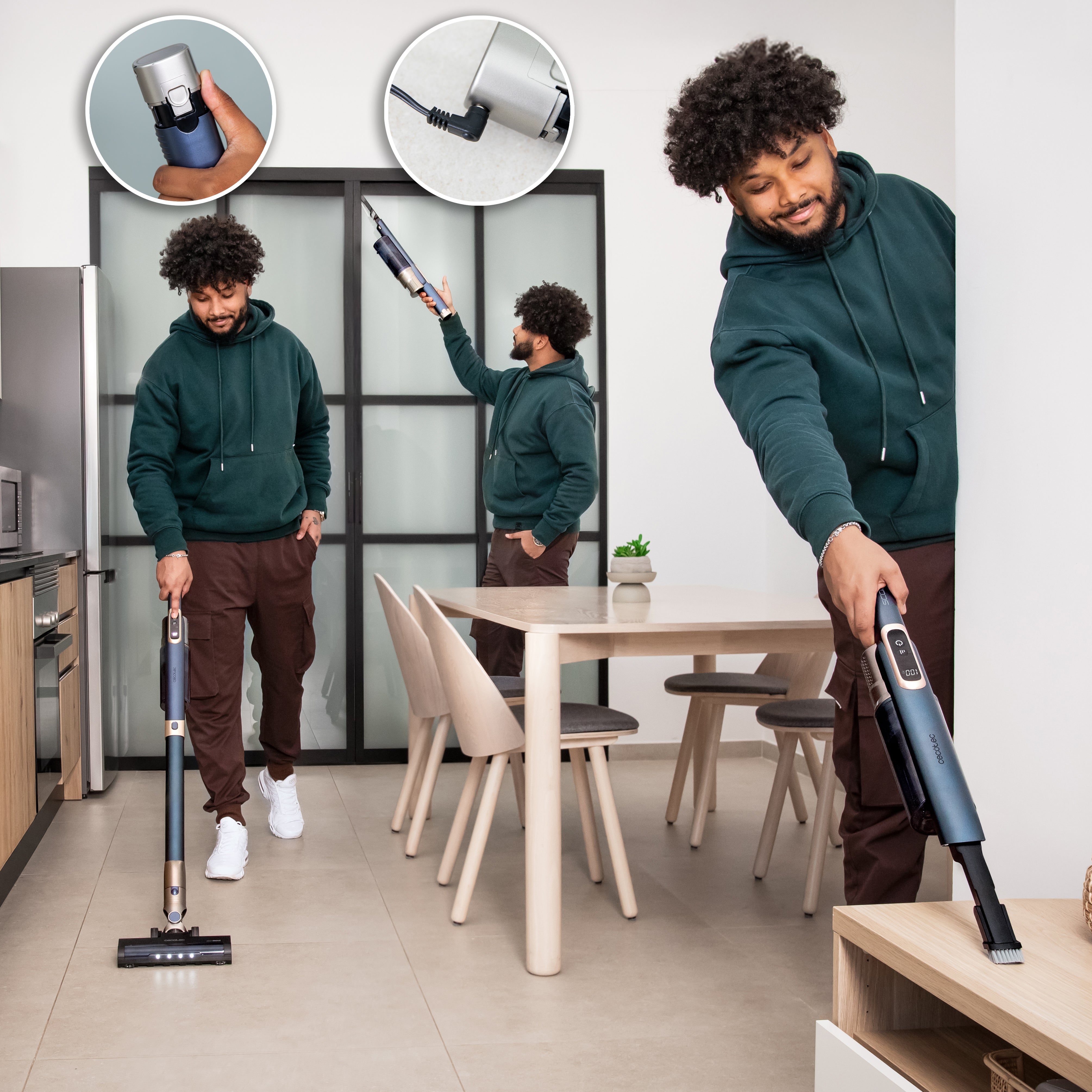 Cecotec Scoba 3000 Aspiradora 2 en 1 Vertical y Mano Motor Brushless 210 W 40 min