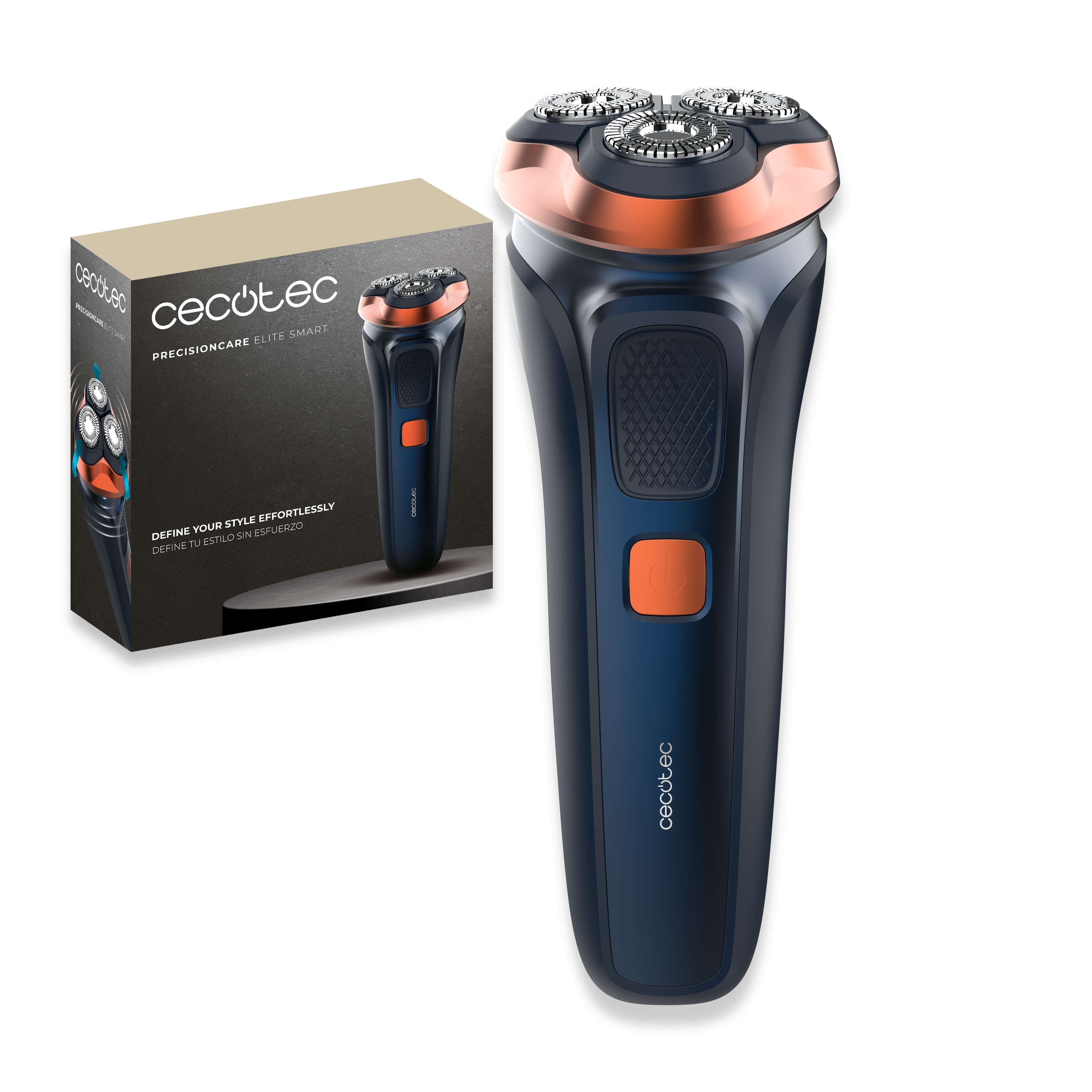 Cecotec Afeitadora PrecisionCare Elite Smart Con Cabezal 3D, 90 Min de Uso, Apta para Ducha, Azul