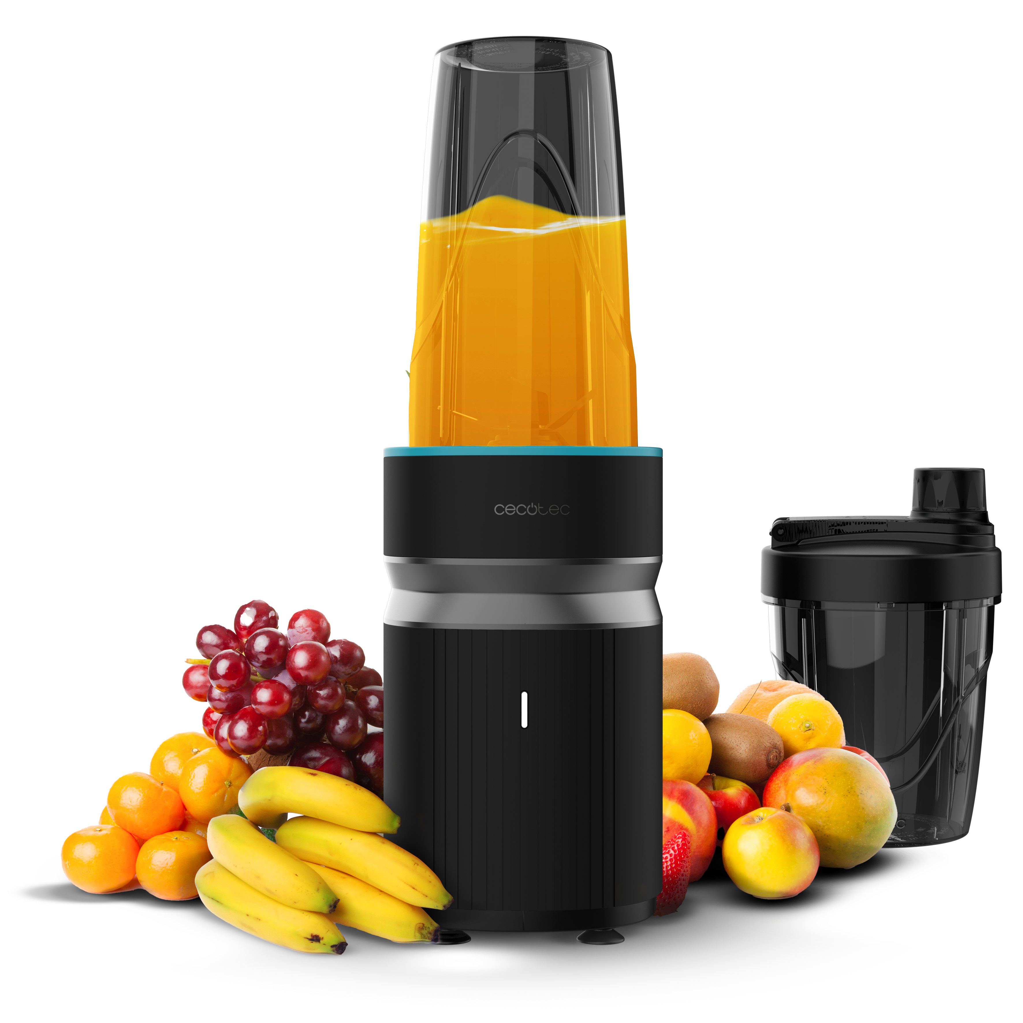 Cecotec PowerTitanium 1000 Push2Go Licuadora Batidora 1000 W con 6 Cuchillas de Acero Inoxidable