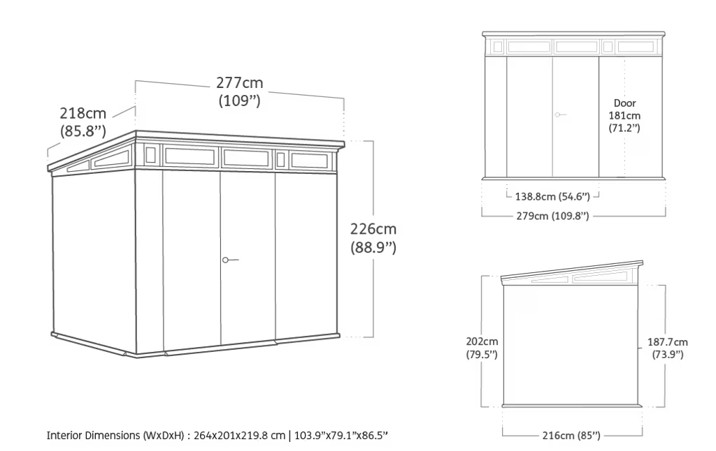 Keter - Cabane d'extérieur Artisan 9x7 gris